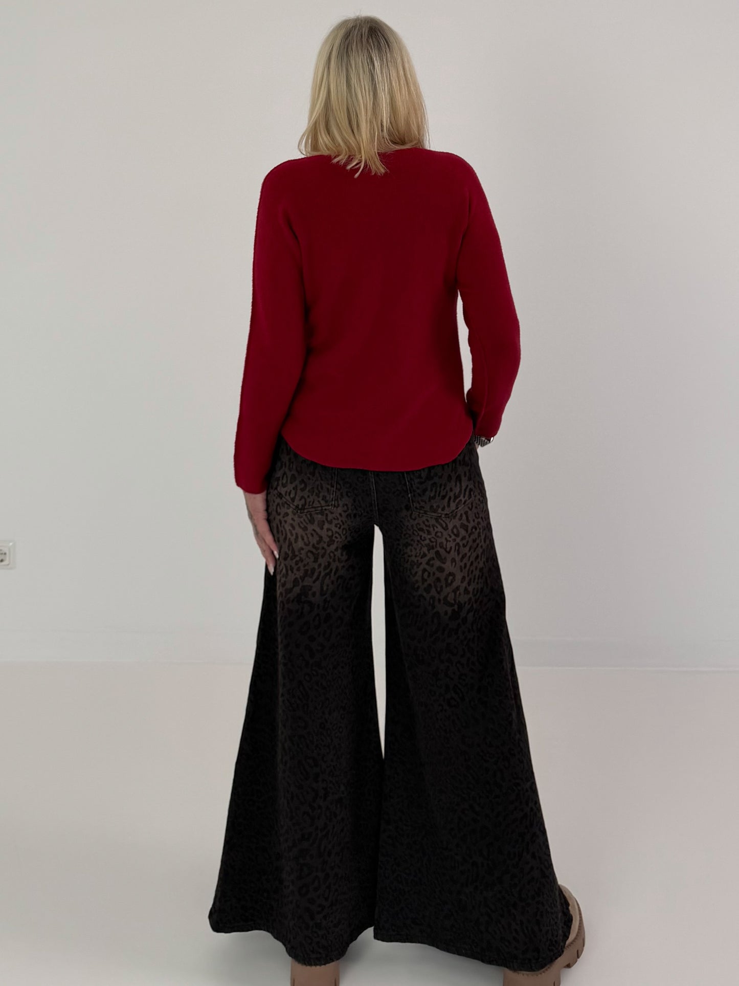 Weicher Basic Pullover - bordeaux