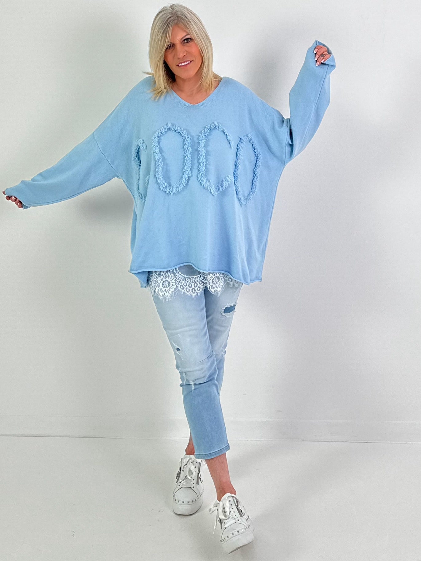 Trui model "Coco" - lichtblauw