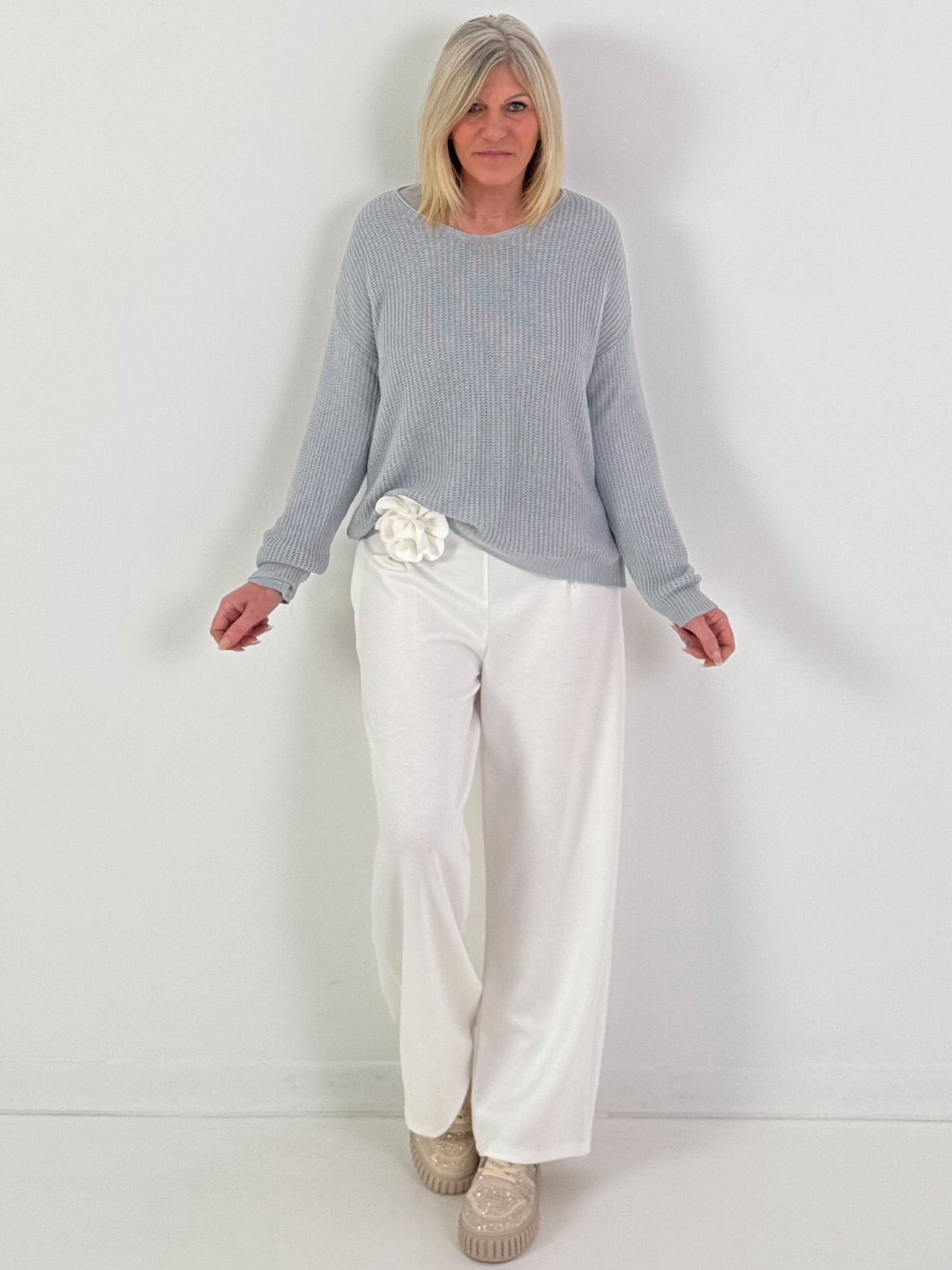 Pullover Modell "Light Essence" - grau