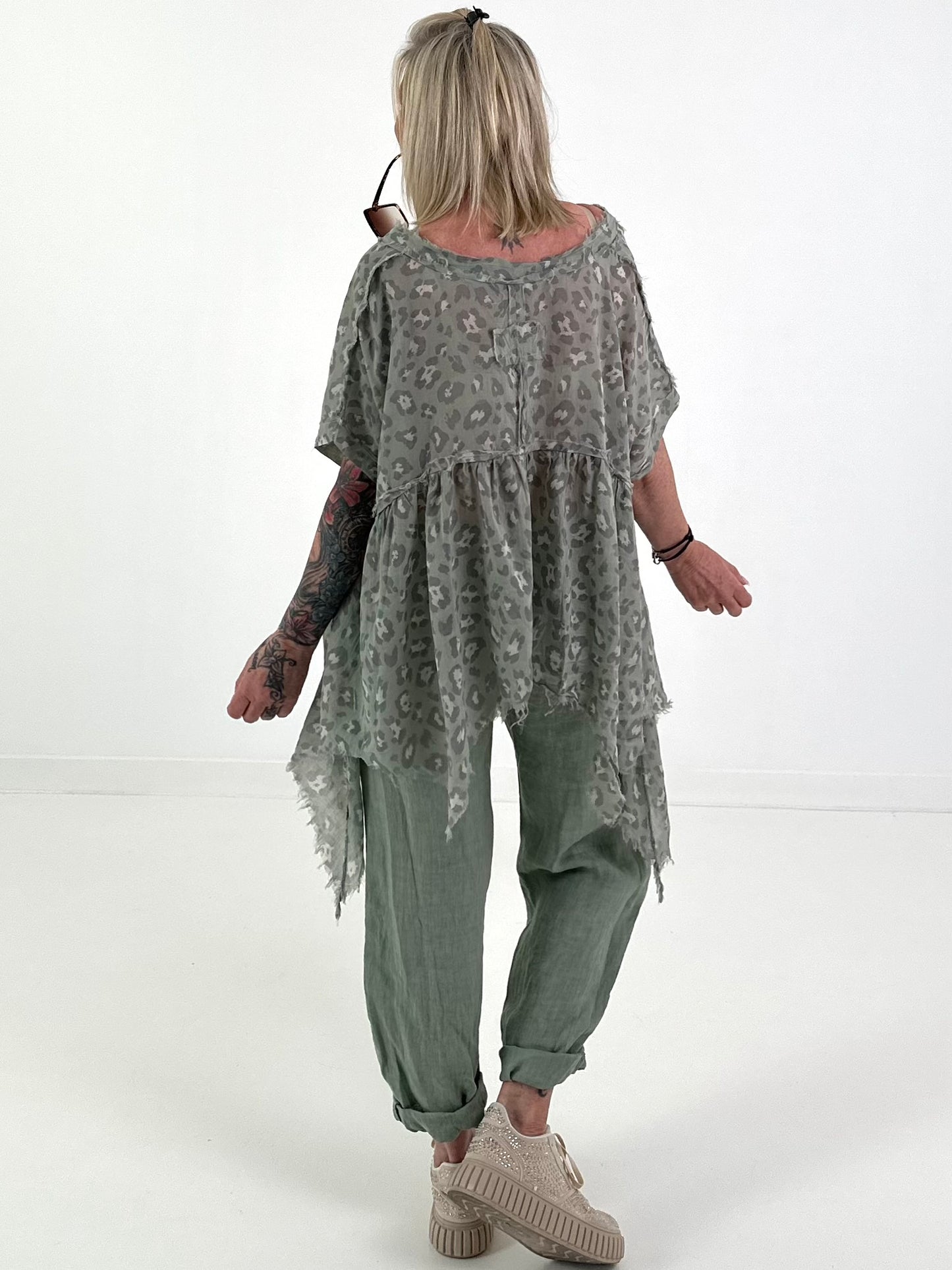 Asymmetrical Tunic Leo - khaki