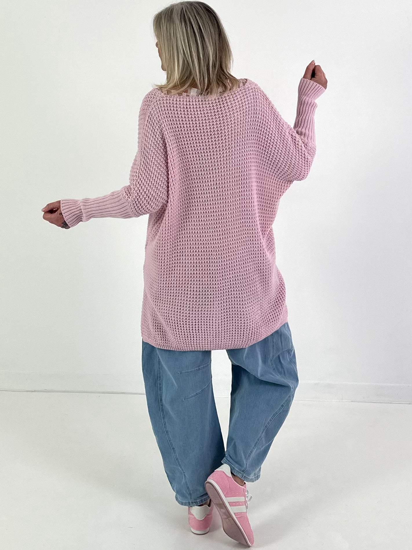 Pullover mit Stulpenärmeln - rosa