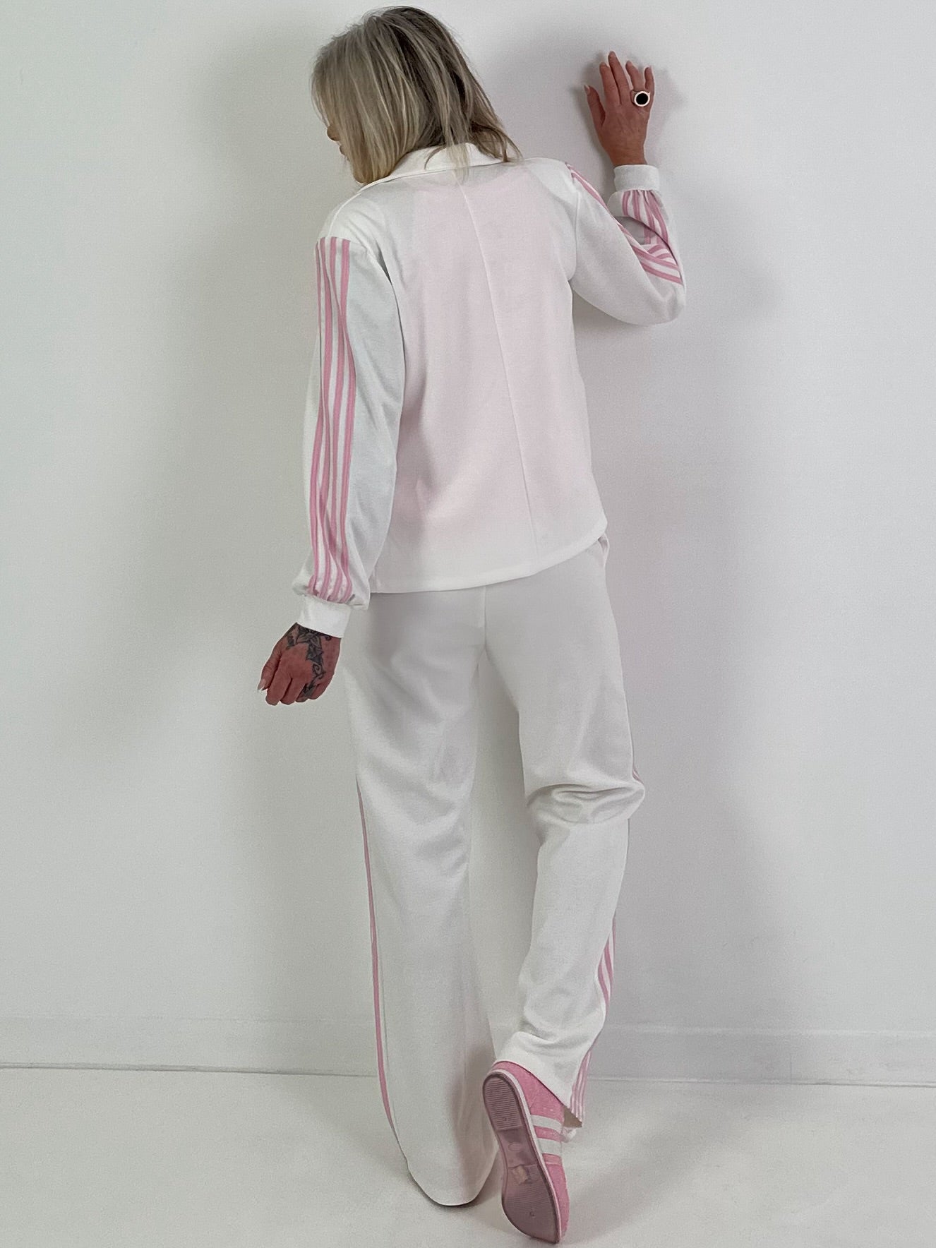 Blazer mit Streifendetails - weiss