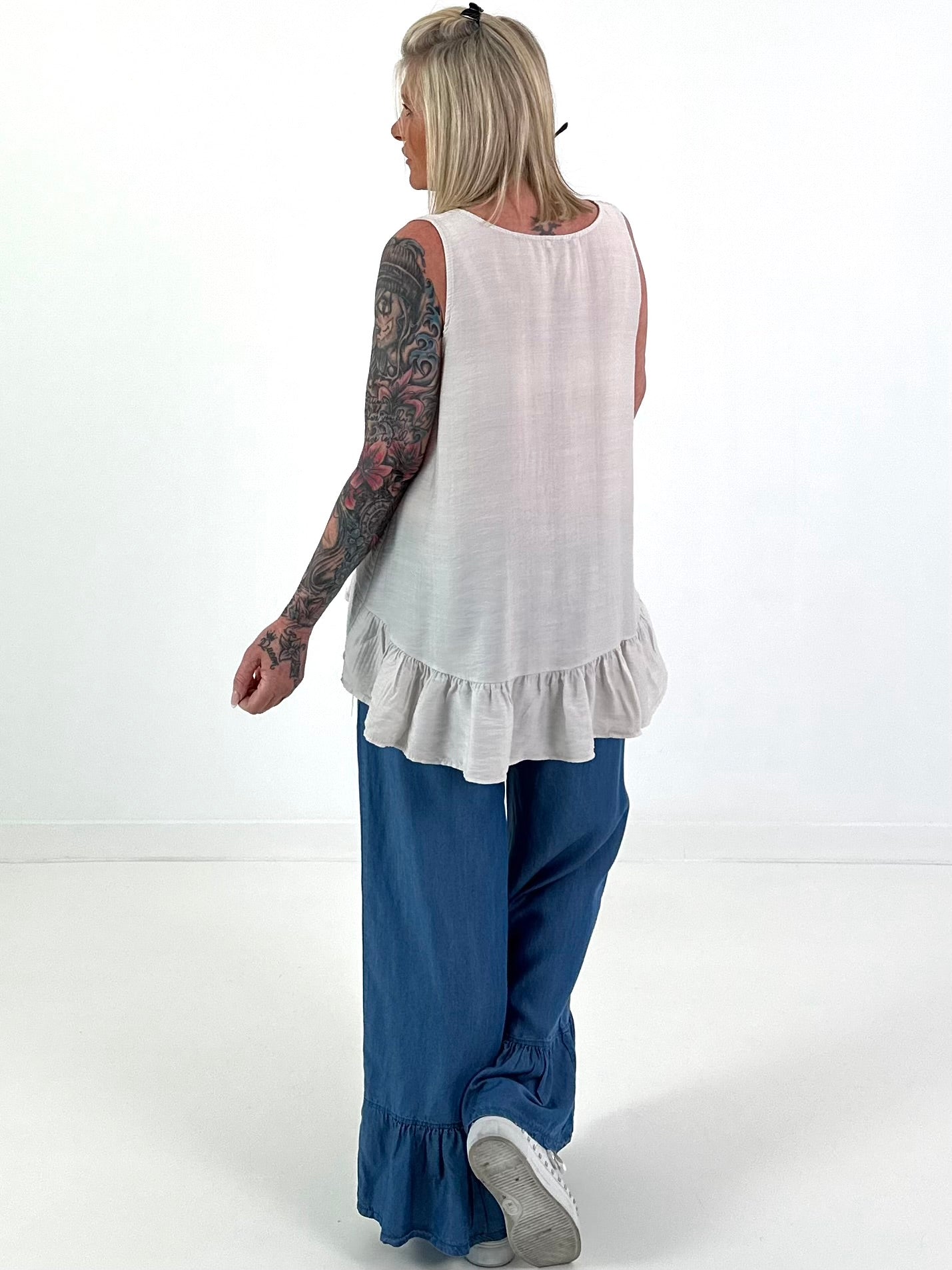 Ruffled top SOHO - beige