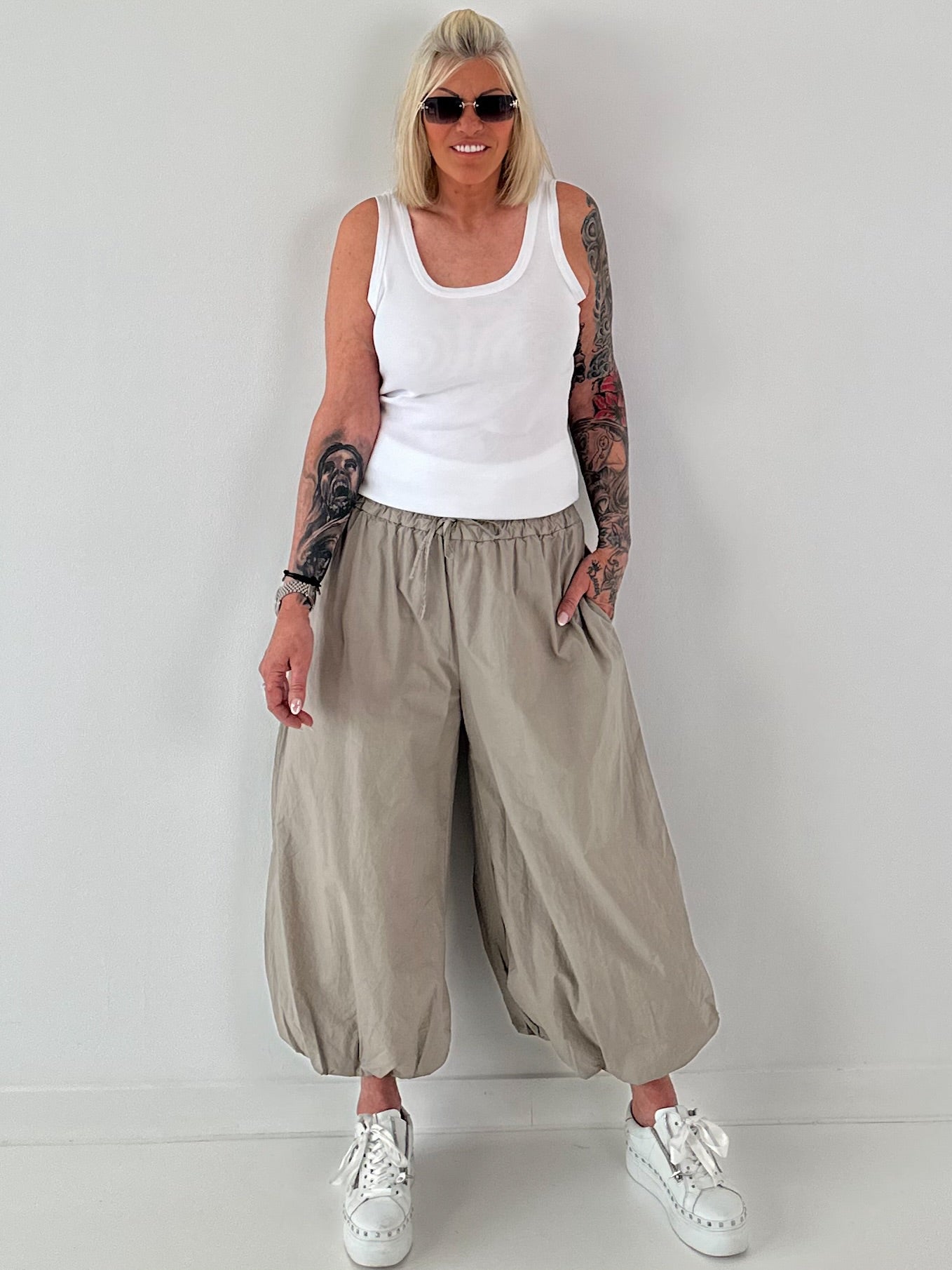 Ripp Tank Top stone washed - weiss