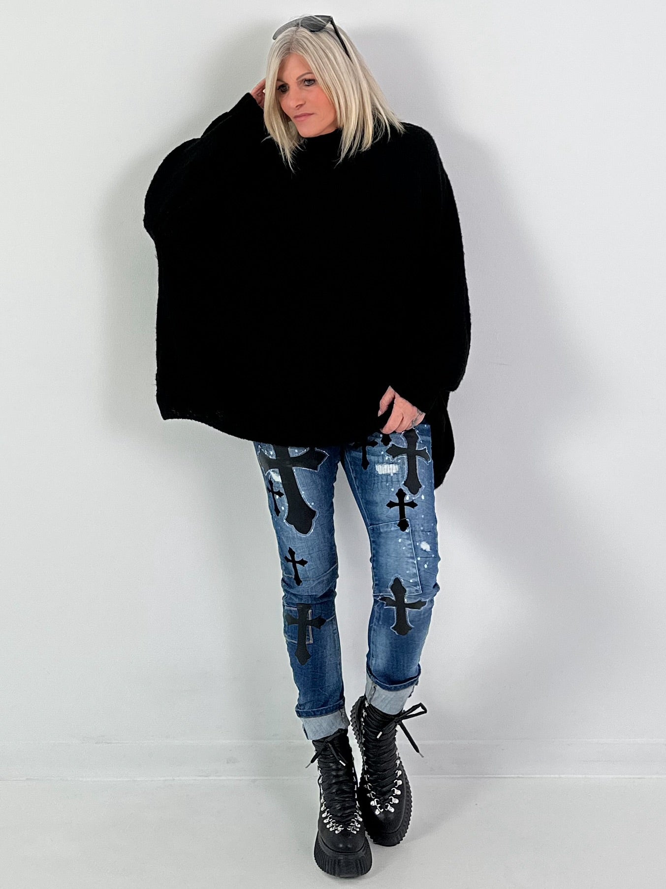 Oversized Pullover Modell "Snuggle Arctic" - schwarz