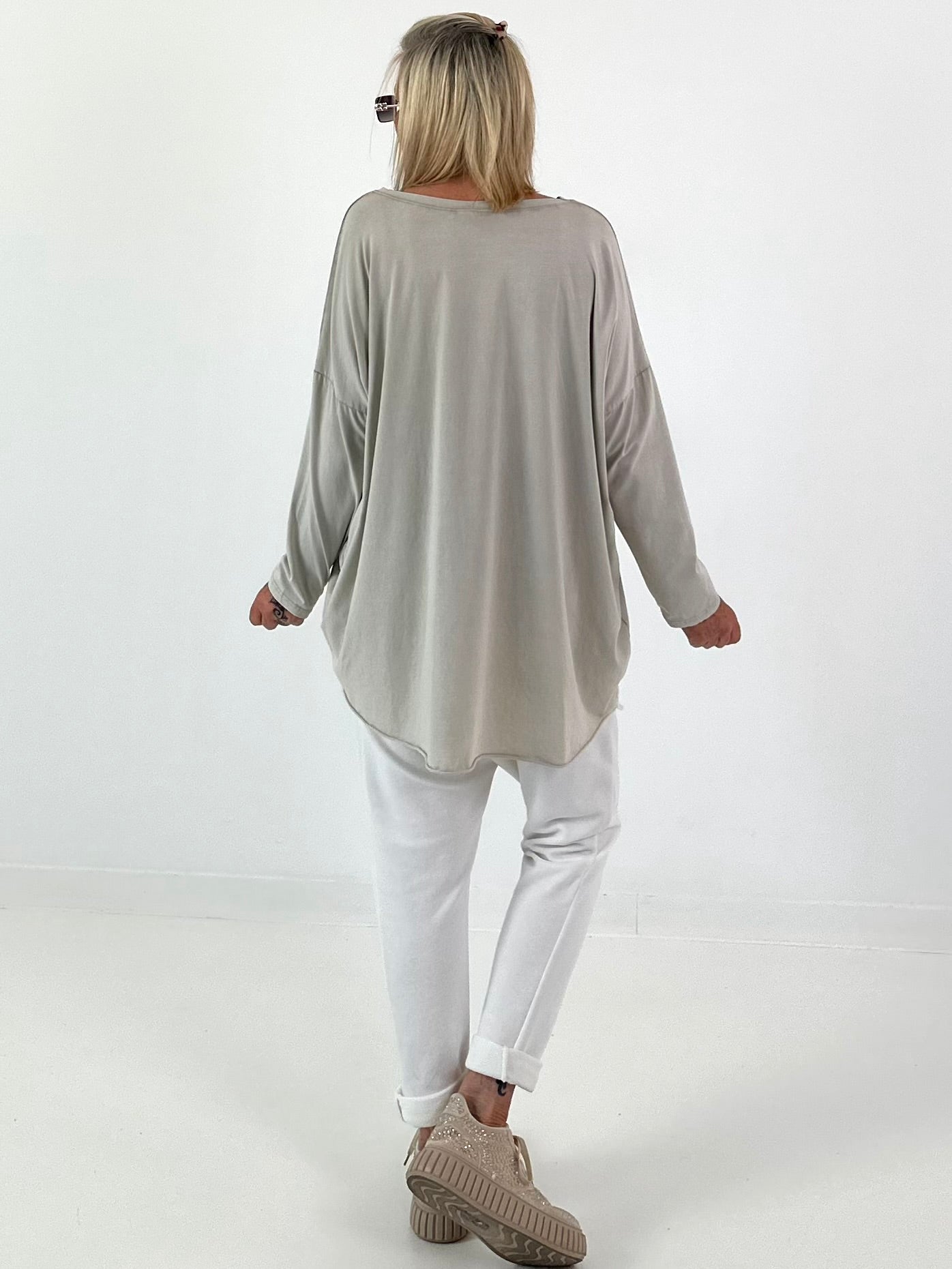 Oversized Shirt stone washed - beige