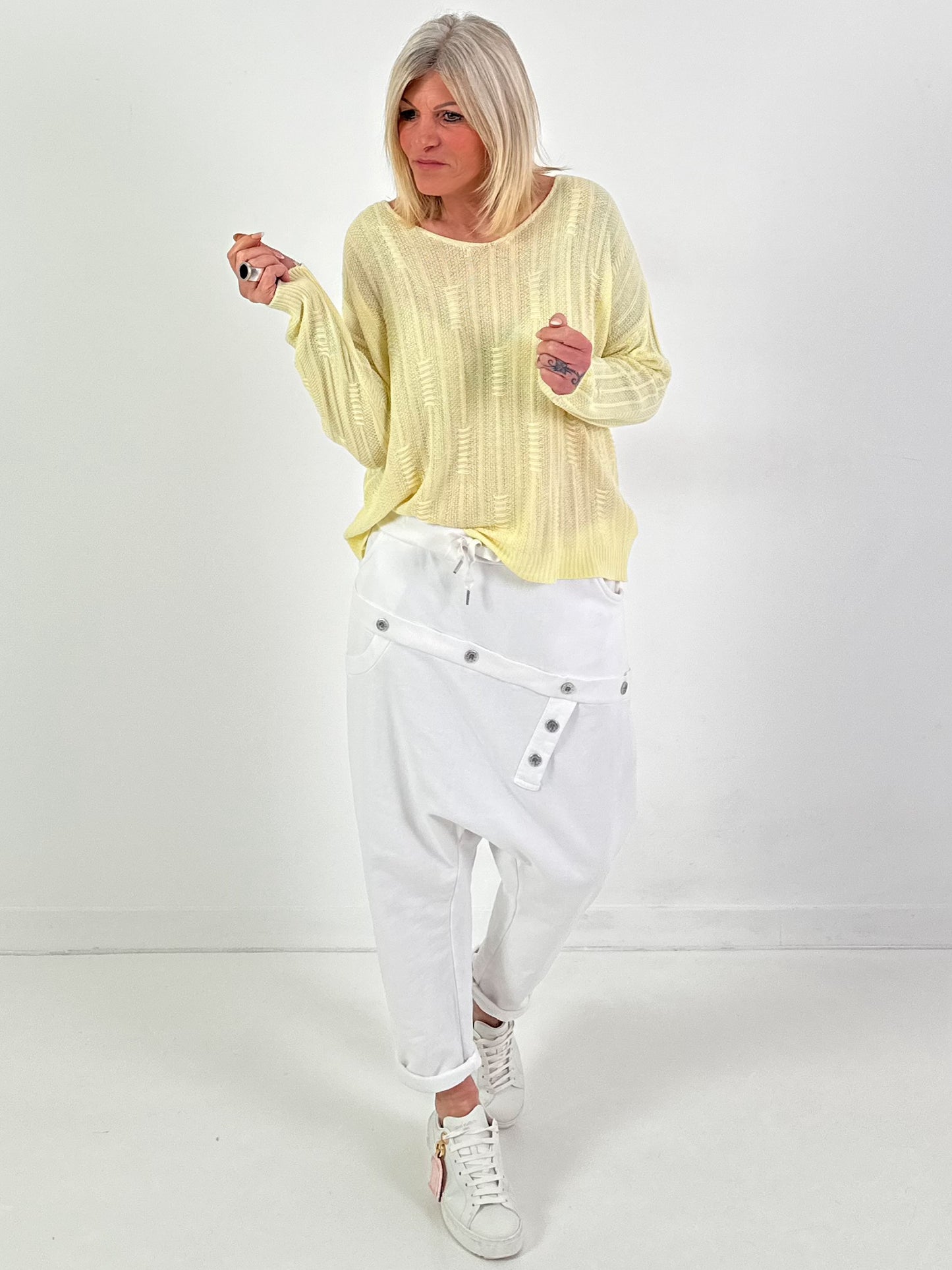 Strickpullover Modell "Soft Breeze" - gelb