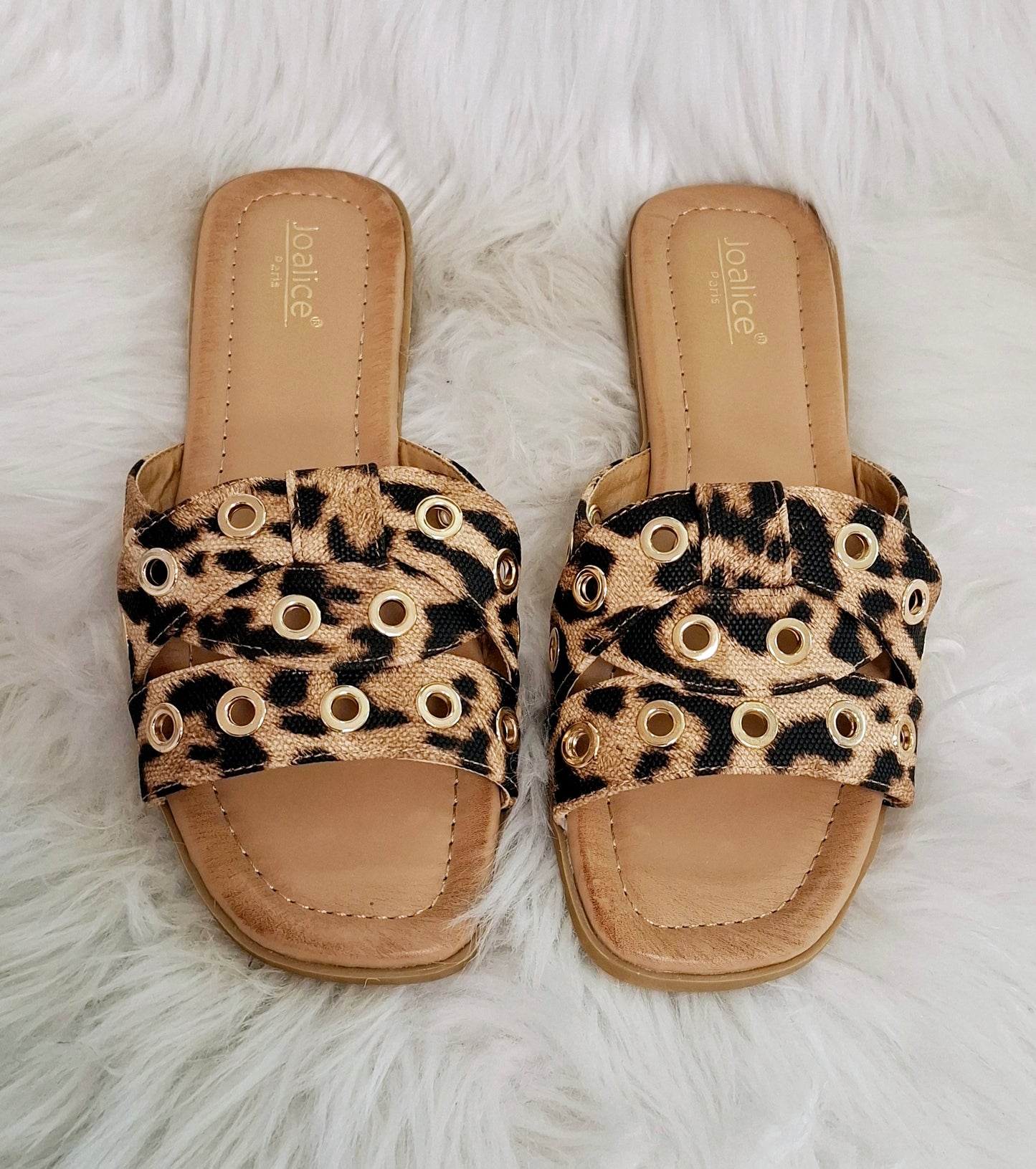 Sandal model "Cloè" - beige-leo