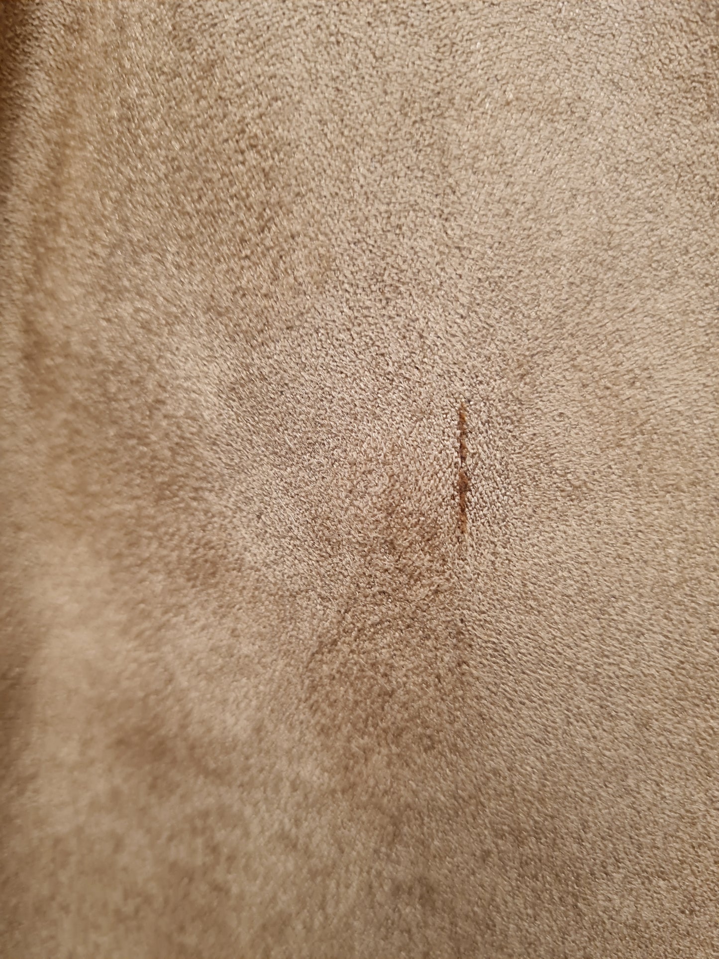 Tweede keus rok in suèdelook, model "Zip Line" - camel