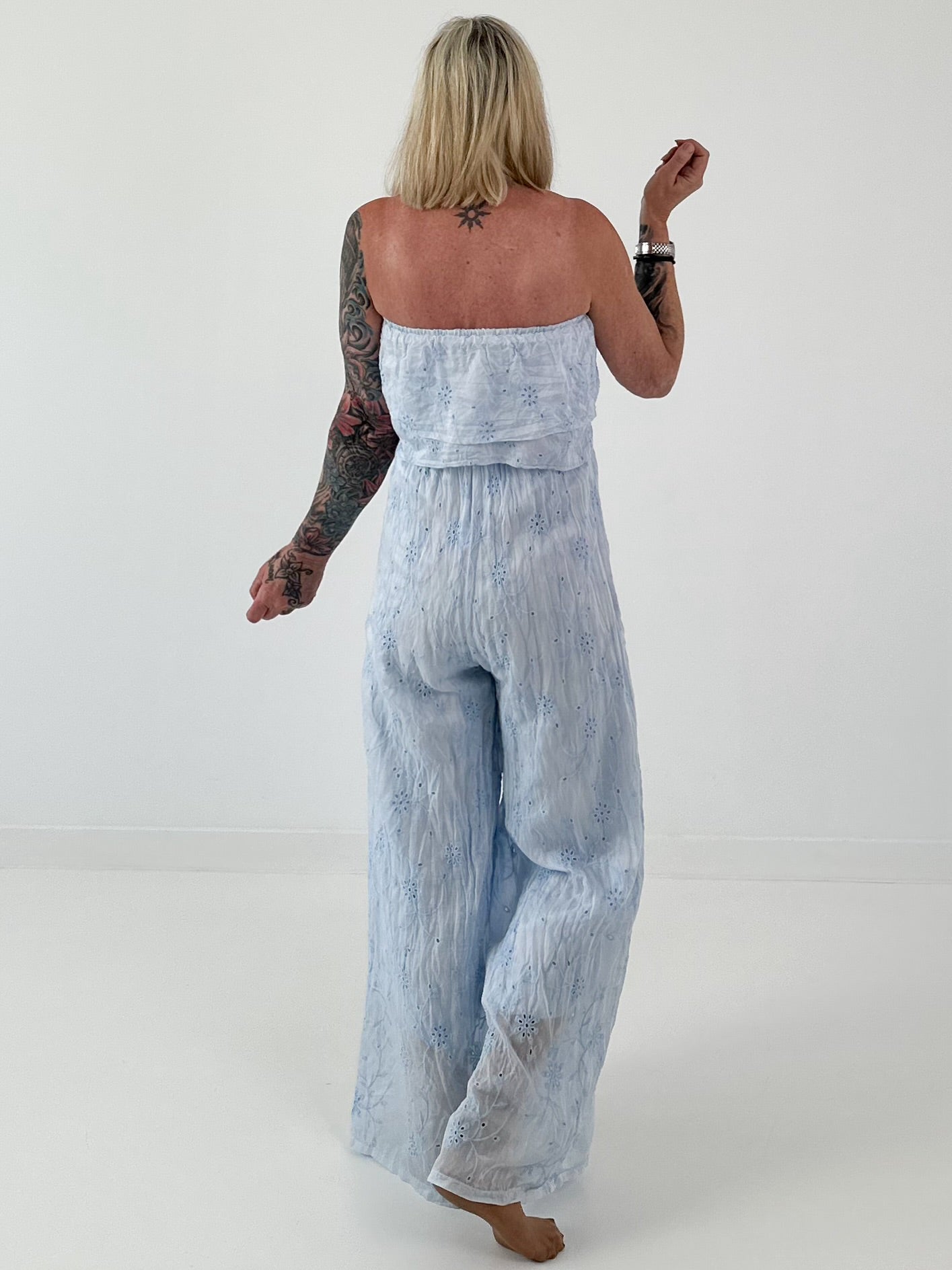 Romantischer Sommer Overall - hellblau