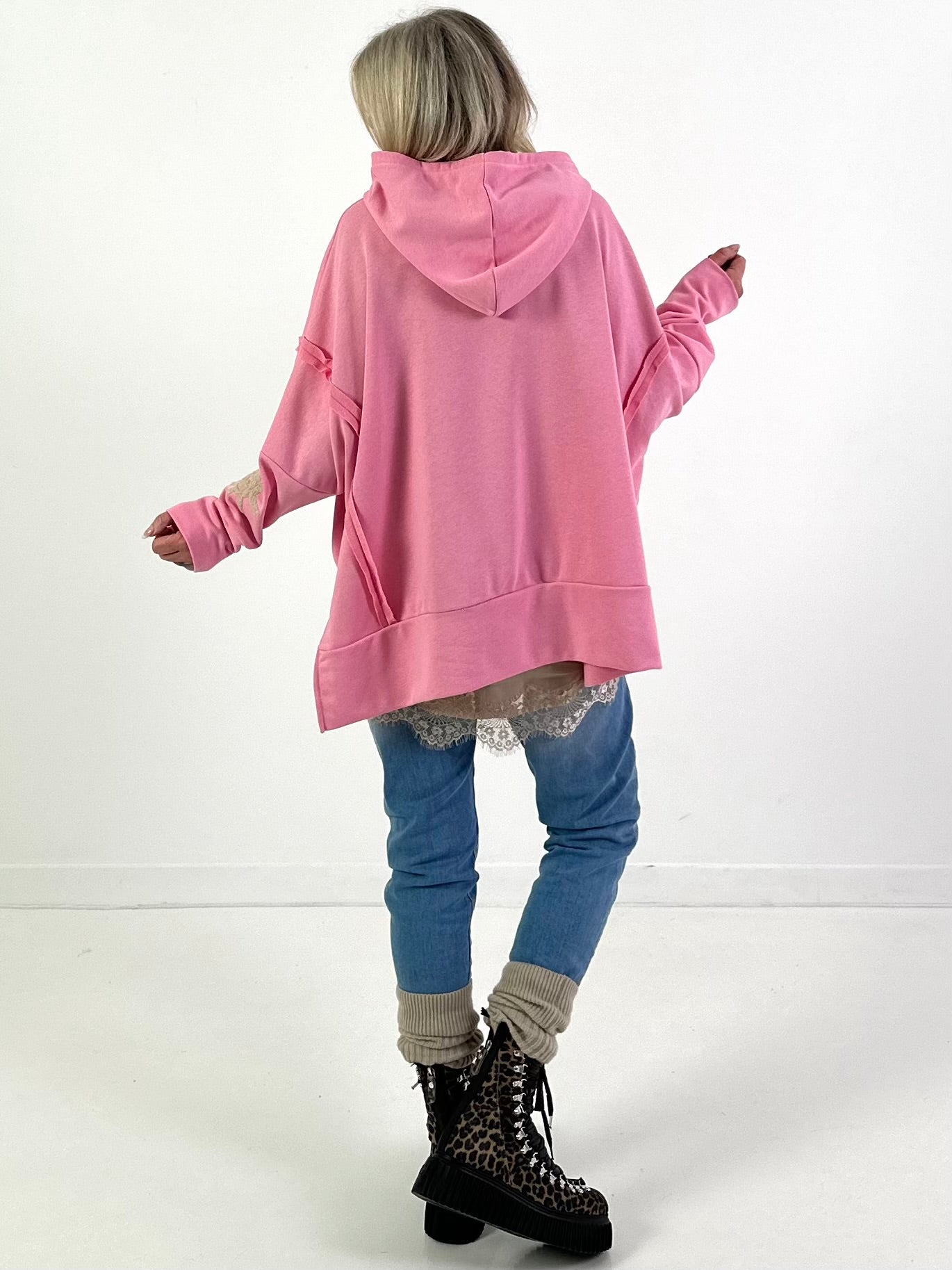 Oversized hoodie model "SUN" - pink