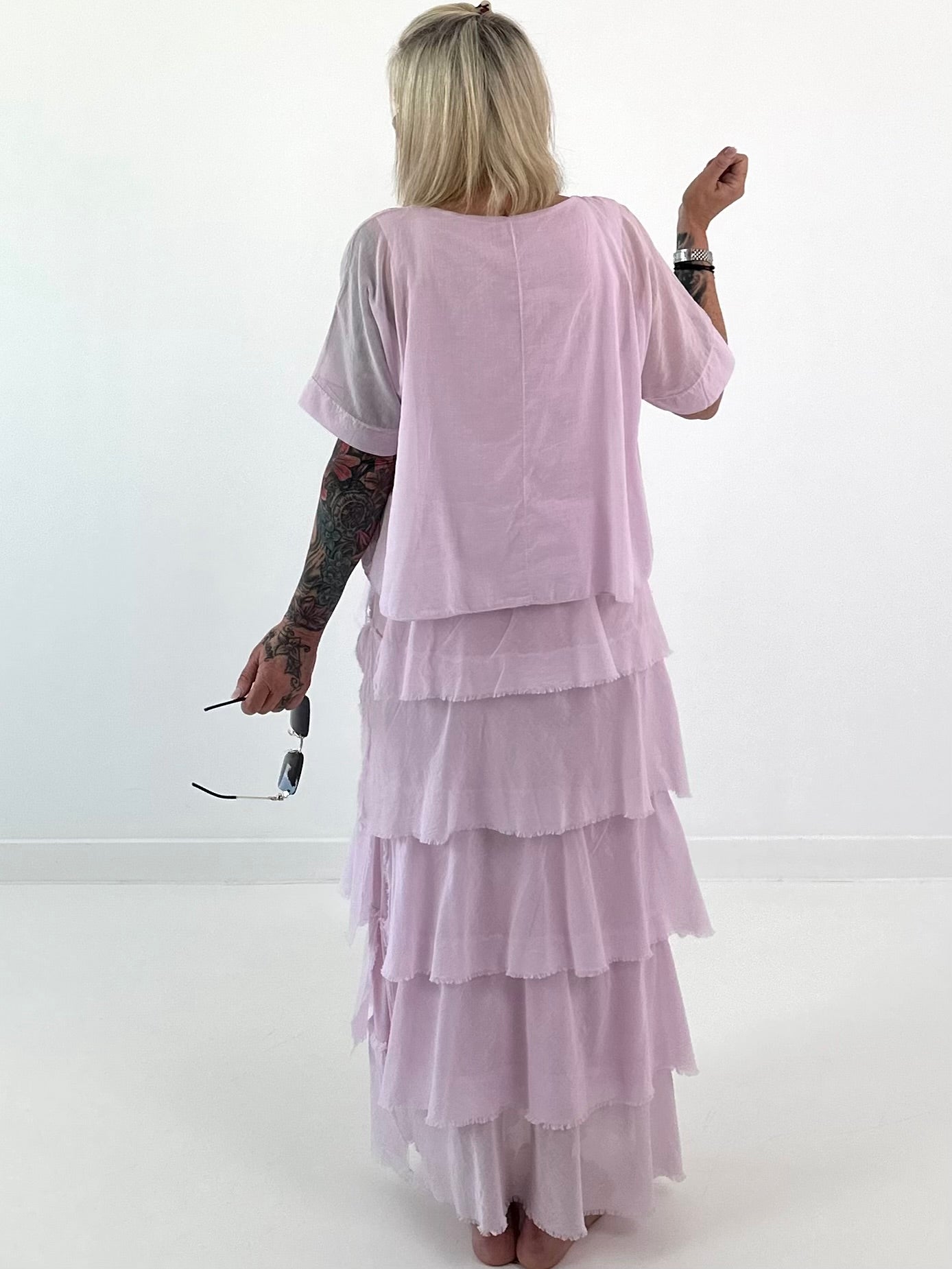 Kleid im Lagenlook - rosa