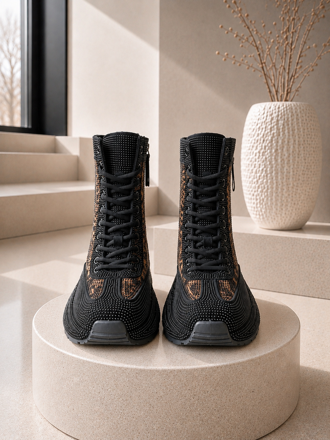 Bootie sparkle allover - black - leo