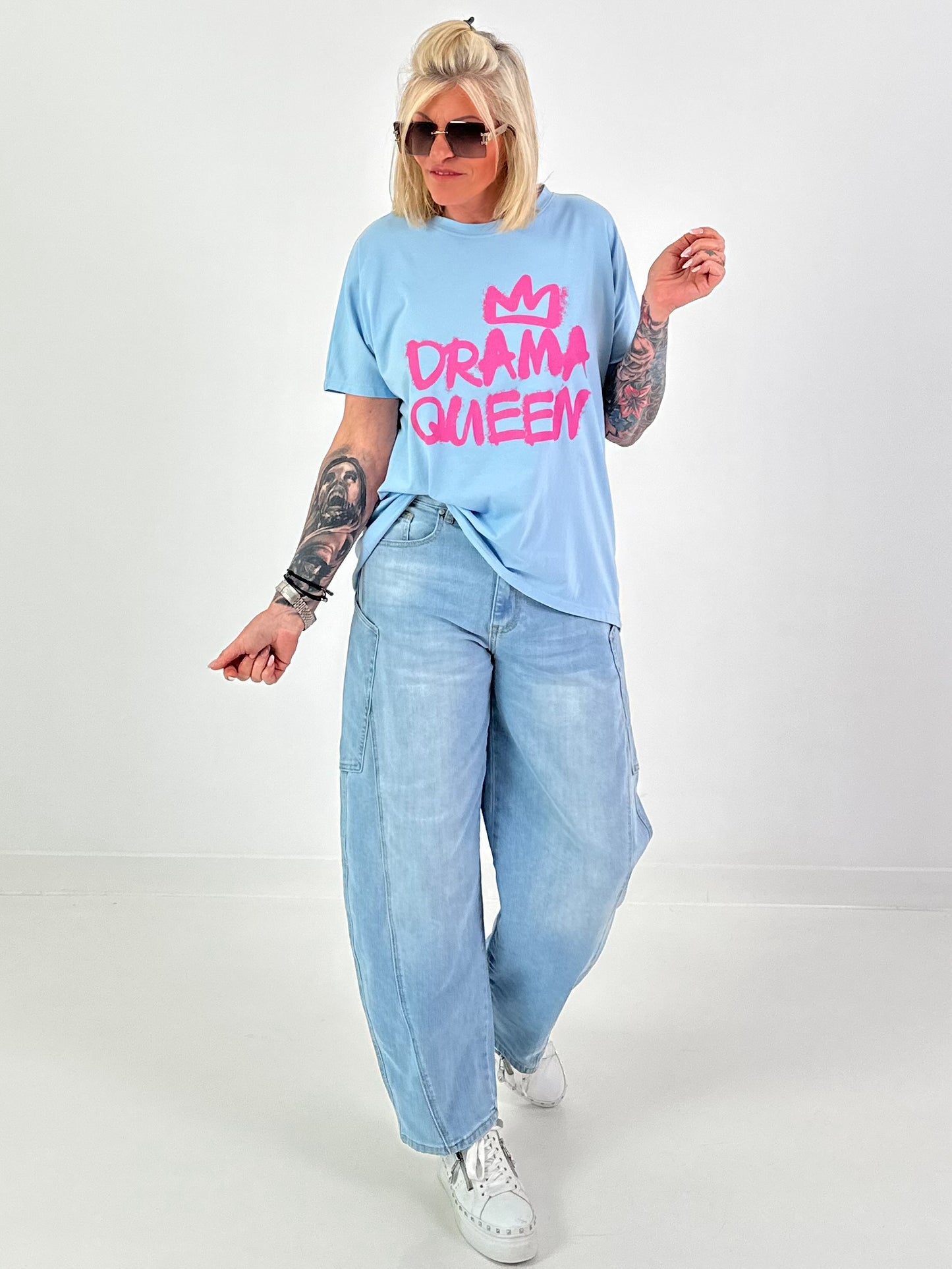 T-Shirt Drama Queen - light blue