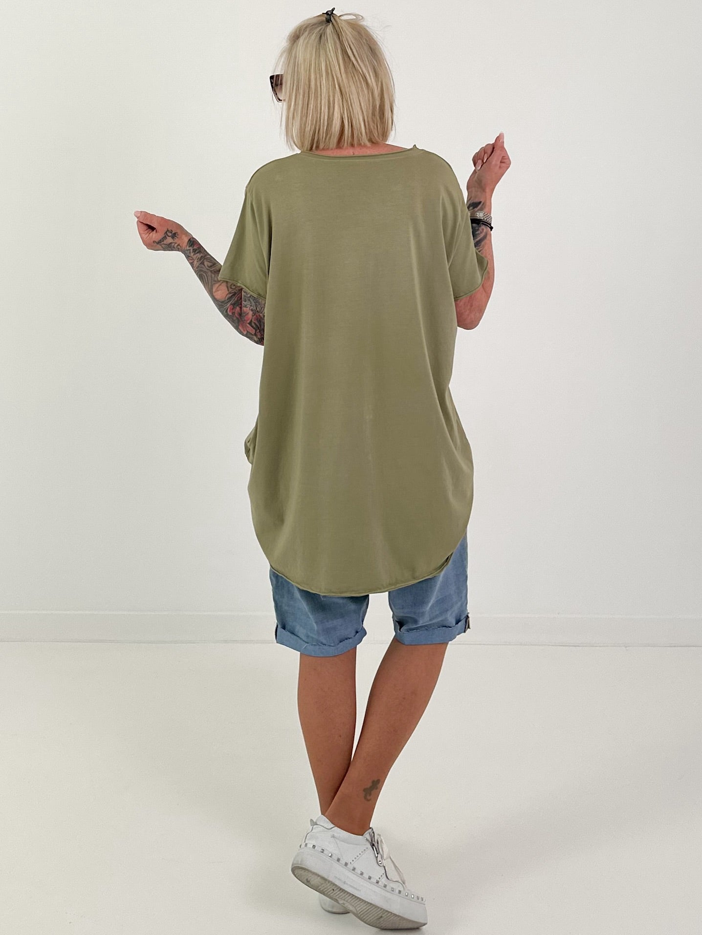 Long T-Shirt Glück - khaki