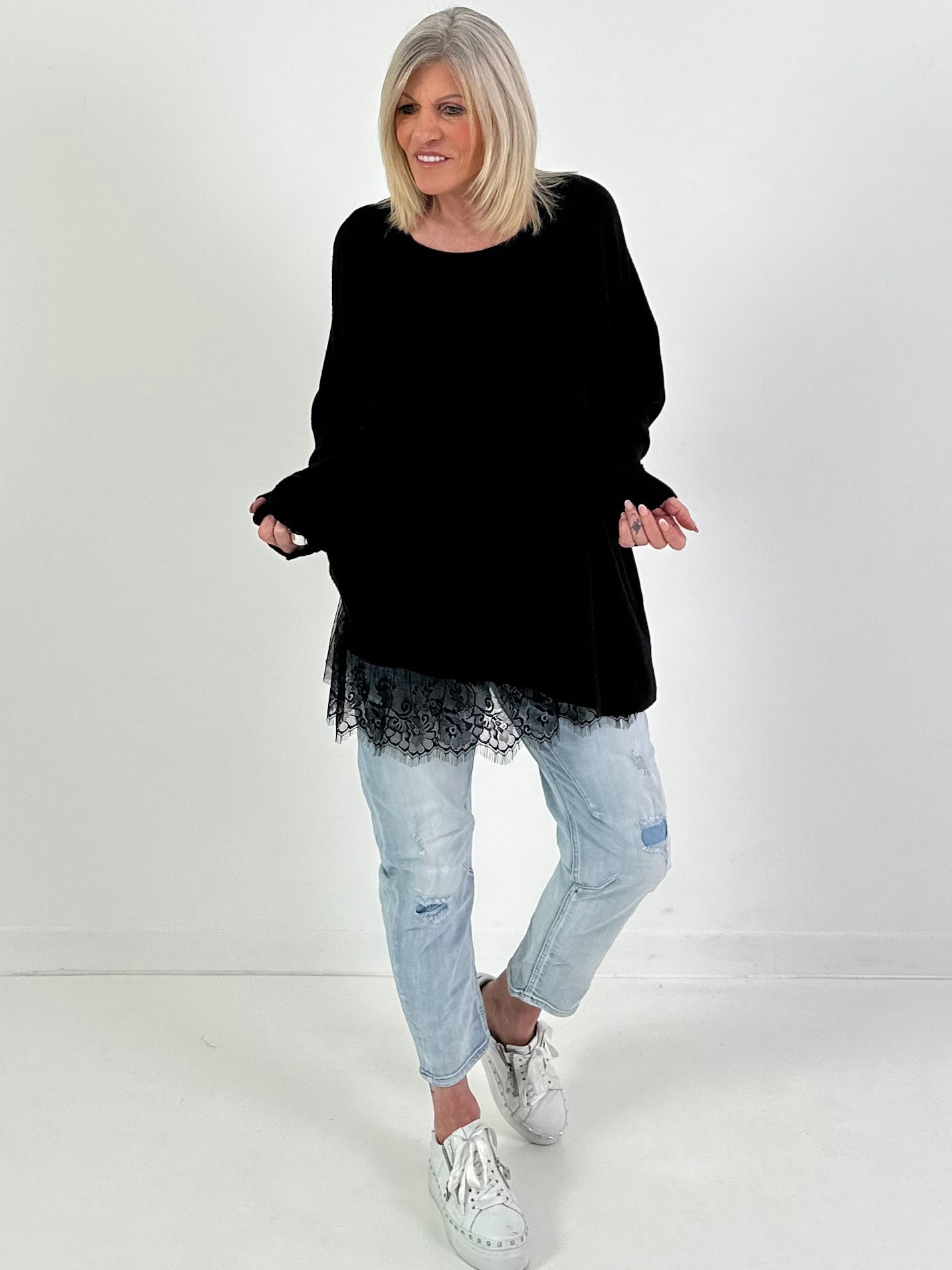 Pullover Good Vibes - schwarz