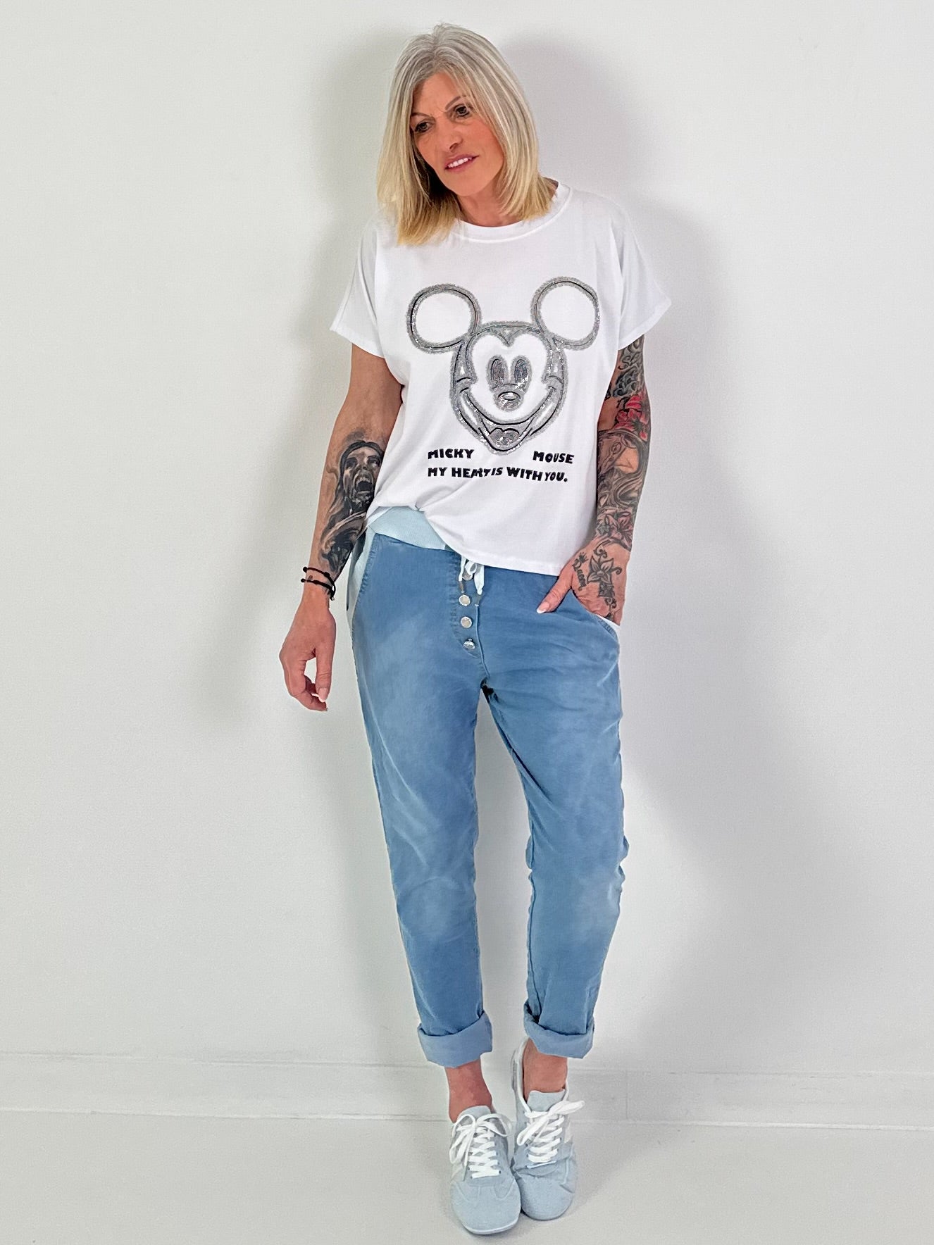 T-shirt 'My Heart' - wit