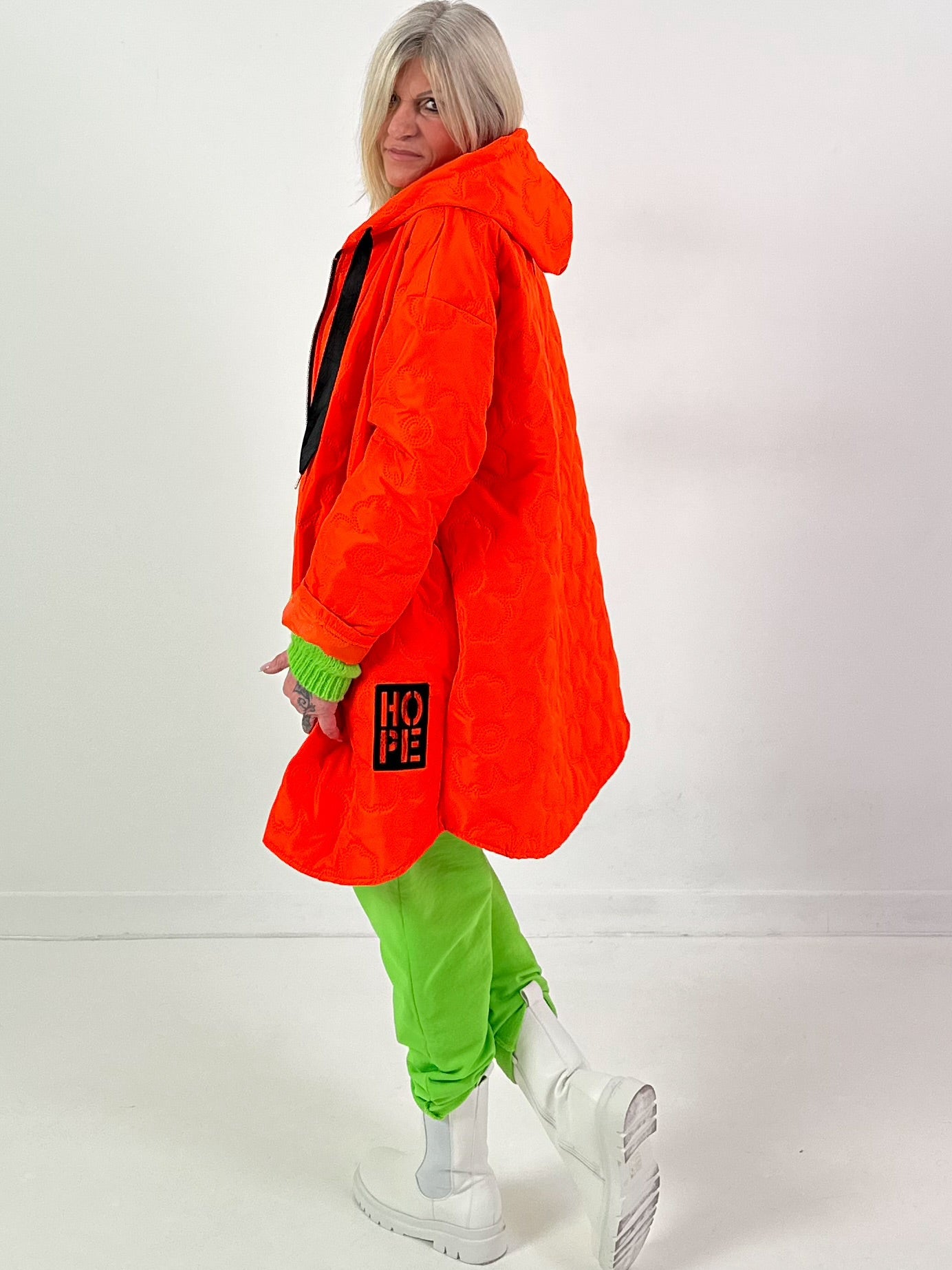 Mantel Modell "Flower Hope" - orange