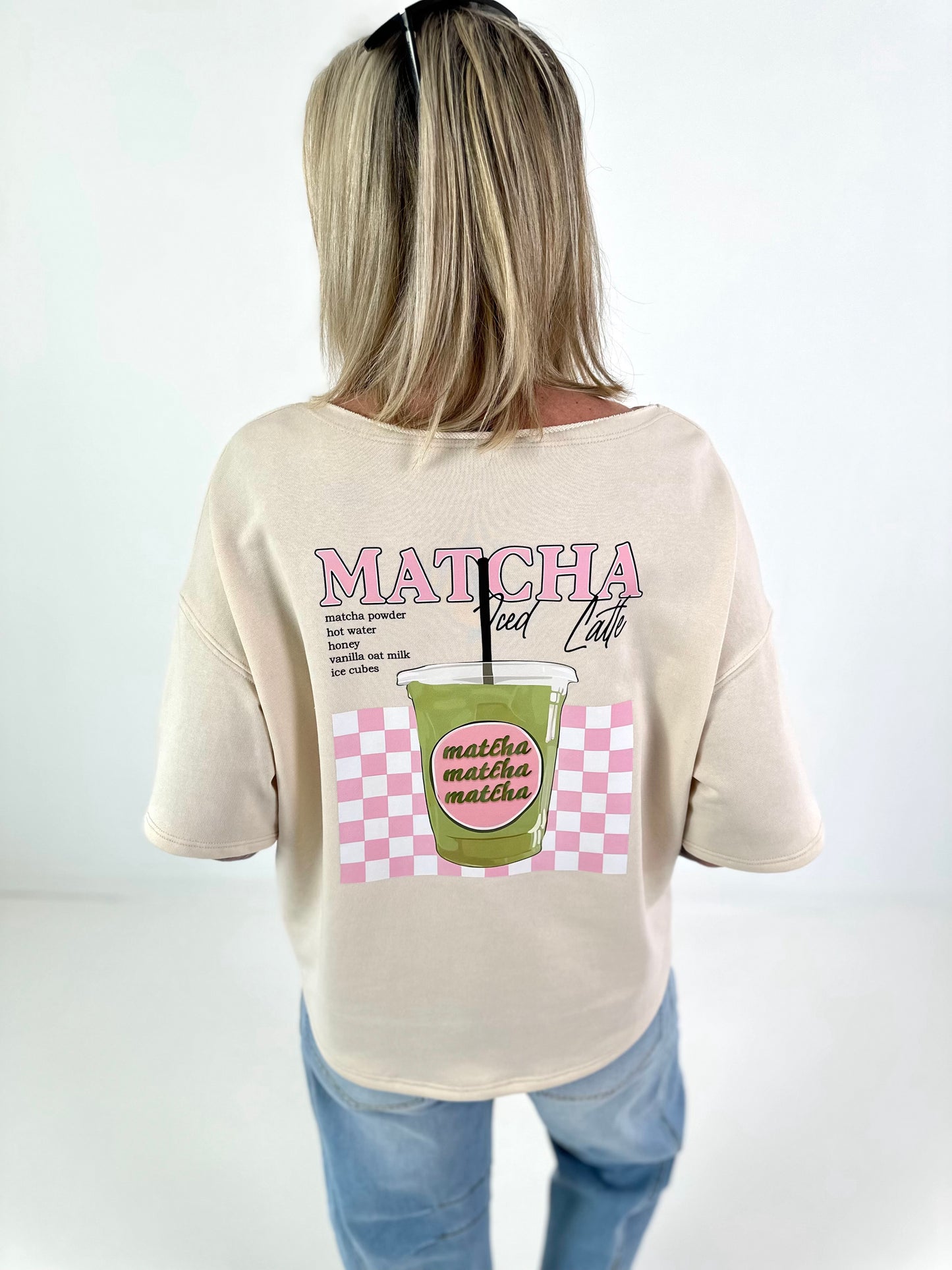 Sweat T-shirt Matcha - beige