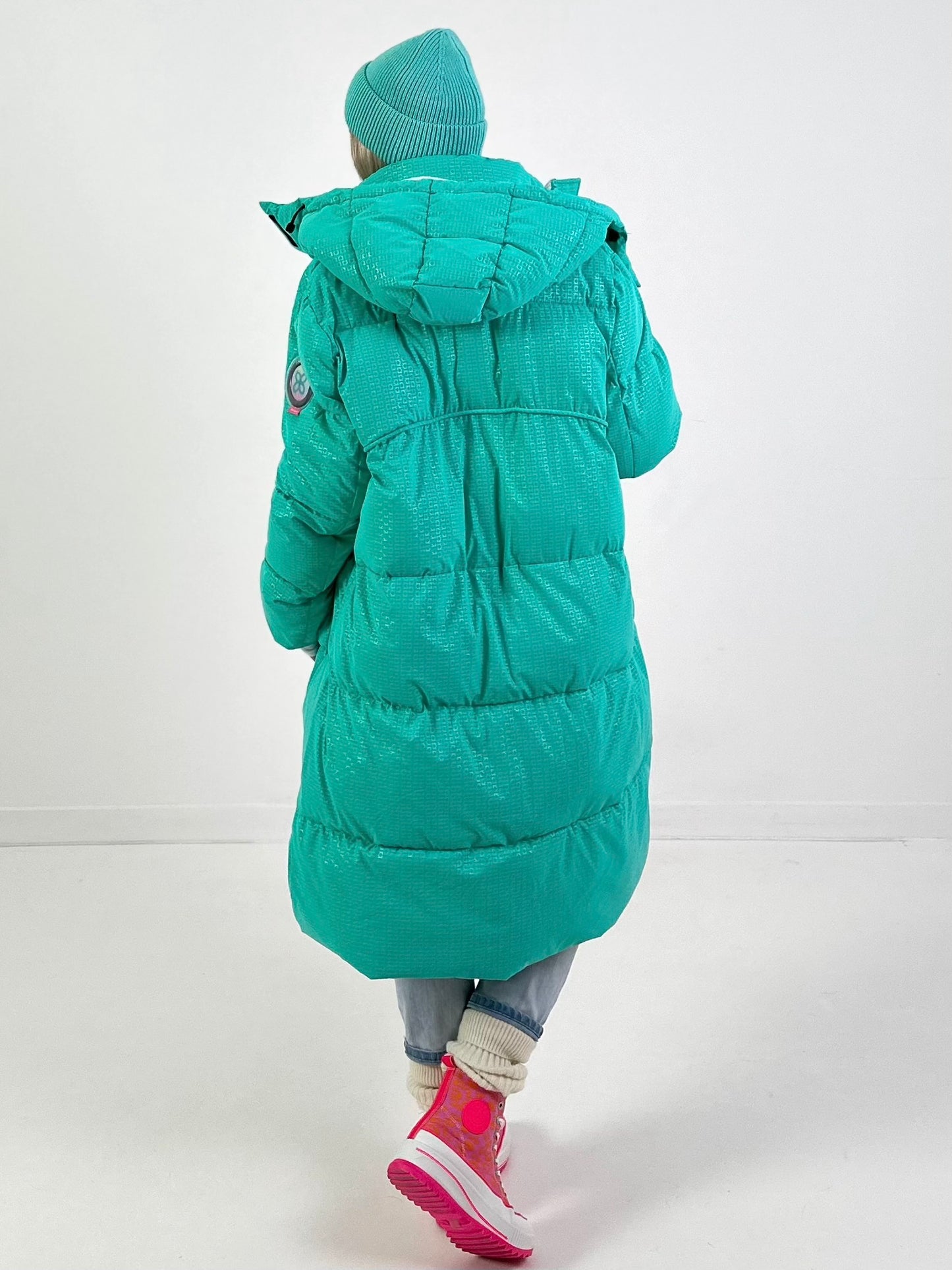 Gewatteerde jas model "Polarline" - turquoise