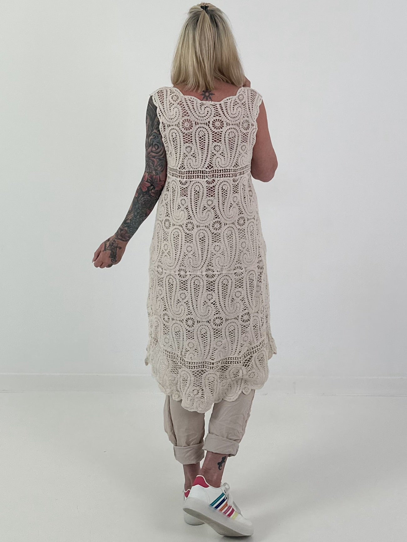Ibiza Crochet Shirt - beige