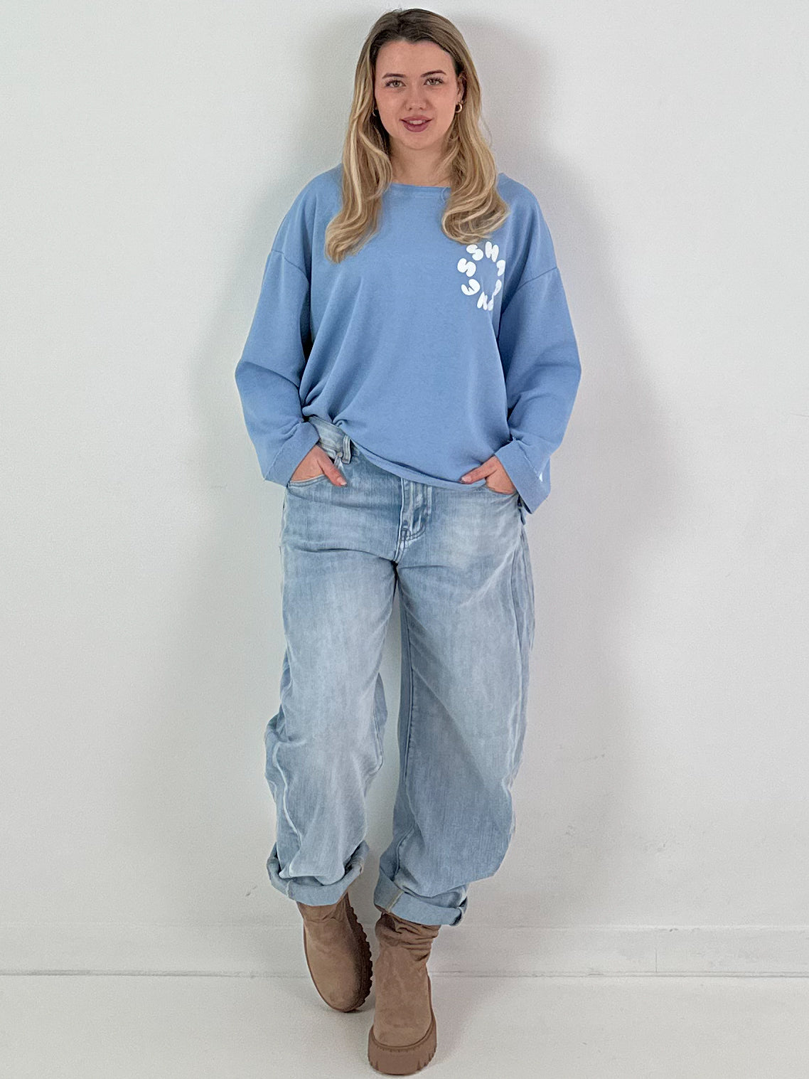 Sweatshirt model "Happiness" - blue