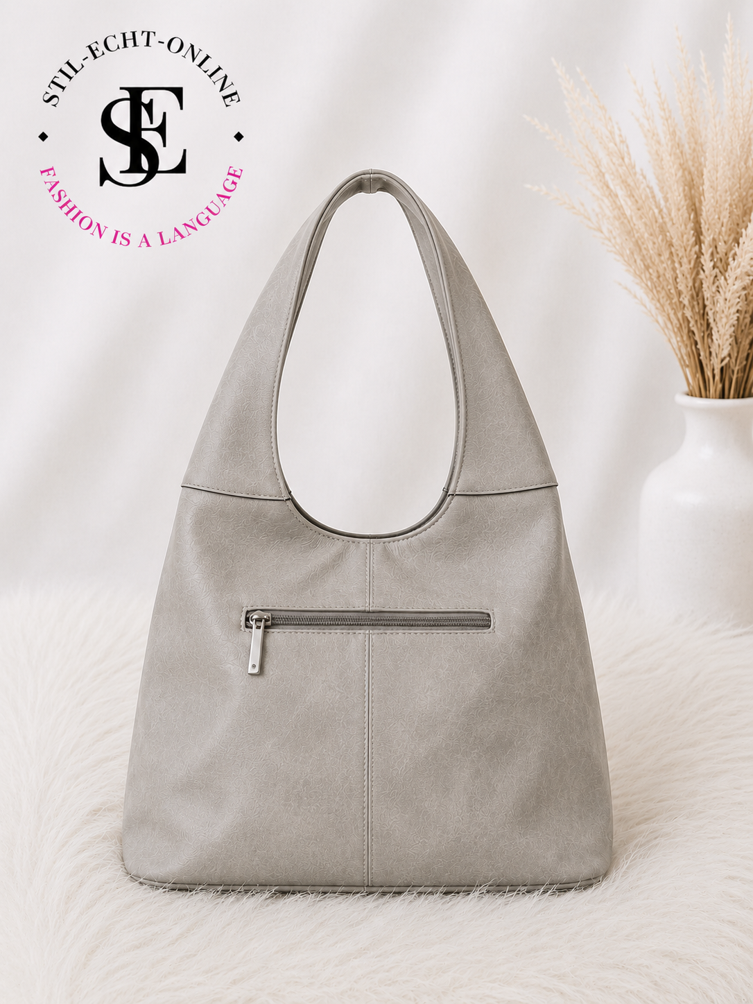 Bag in vintage leather look - beige