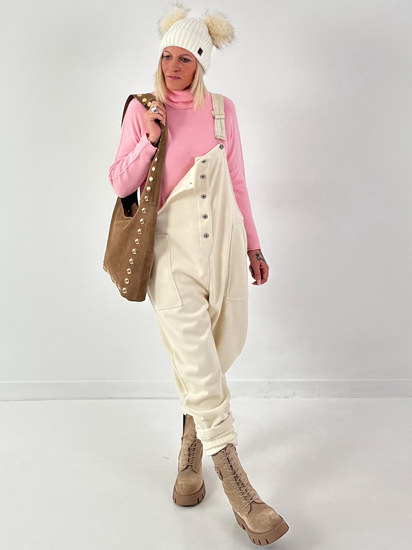 Turtleneck sweater model "Pure Comfort" - pink (available from approx. 06.10.25)