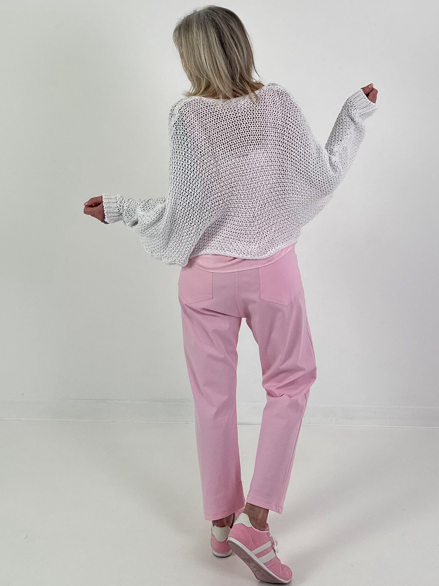 Gehaakte trui, 2 looks - wit