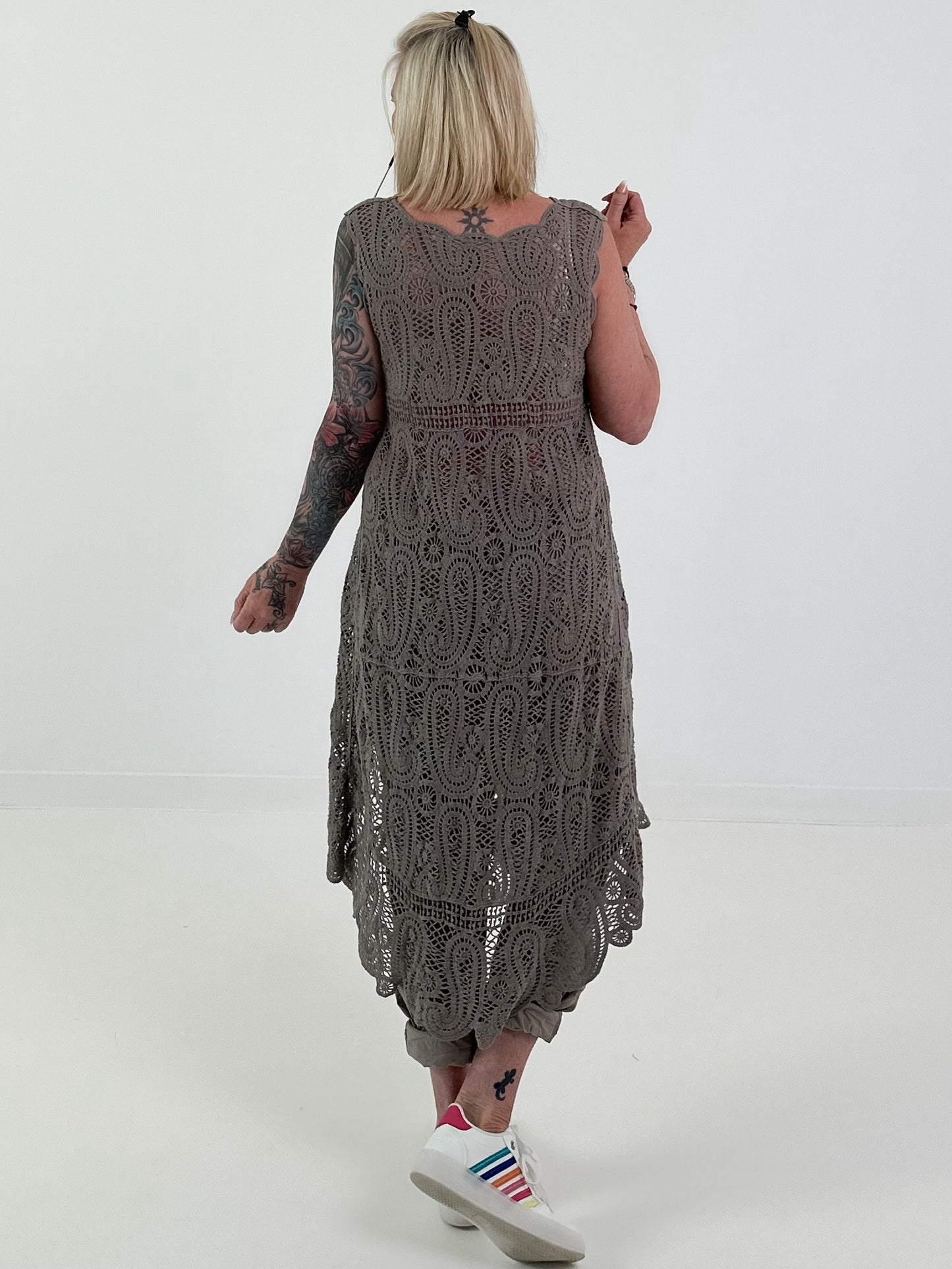 Ibiza Crochet Shirt - taupe