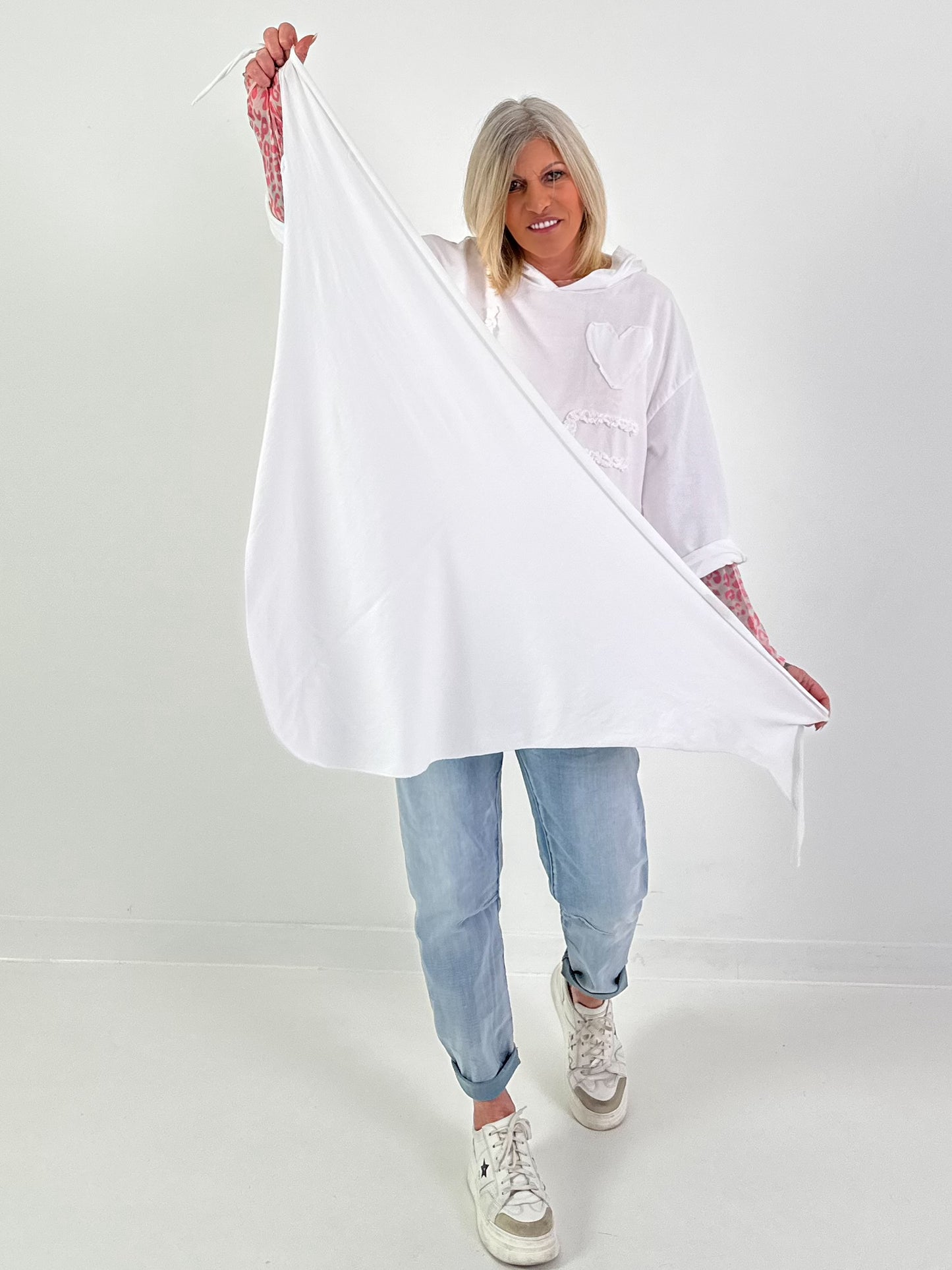 Asymmetrical bolero - white