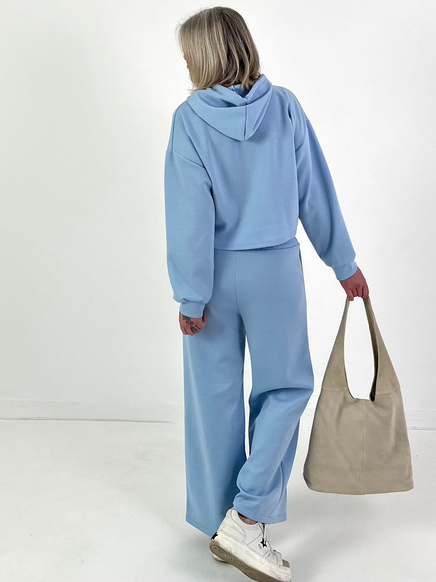 Zweiteiler mit Kapuze - hellblau