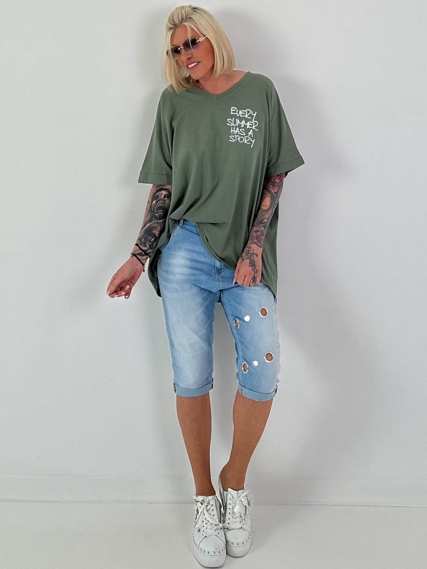 Oversized Shirt Summer - khaki