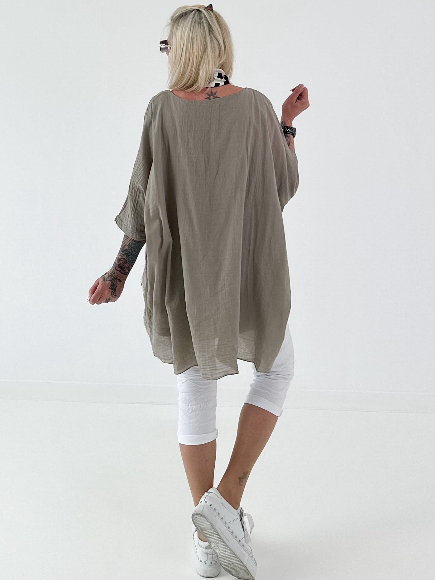 Tunika im Layer-Look - taupe