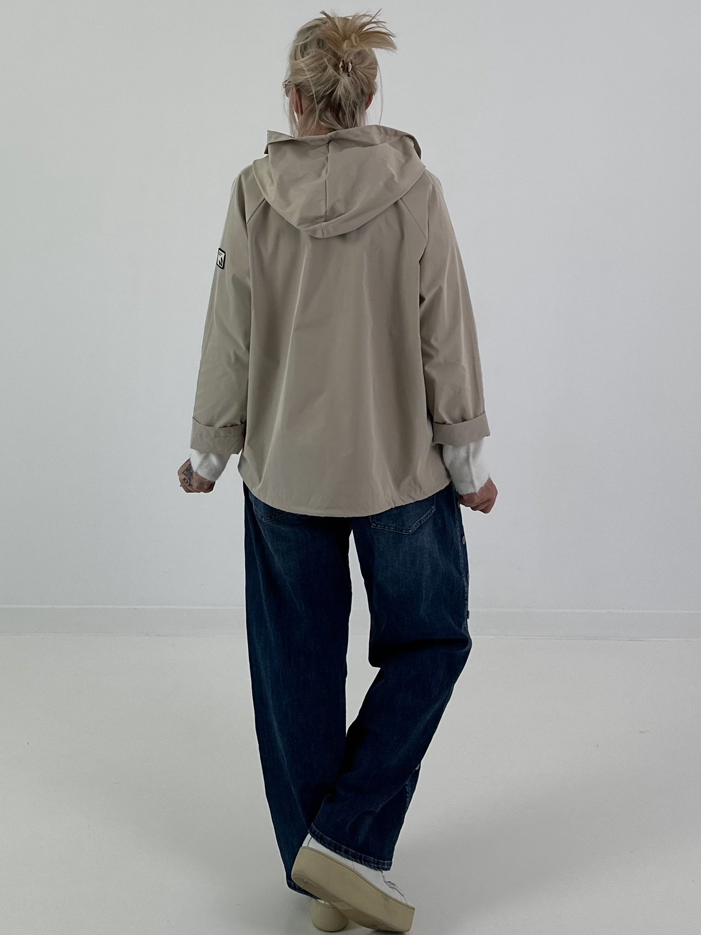 Light Jacket with Hood - beige