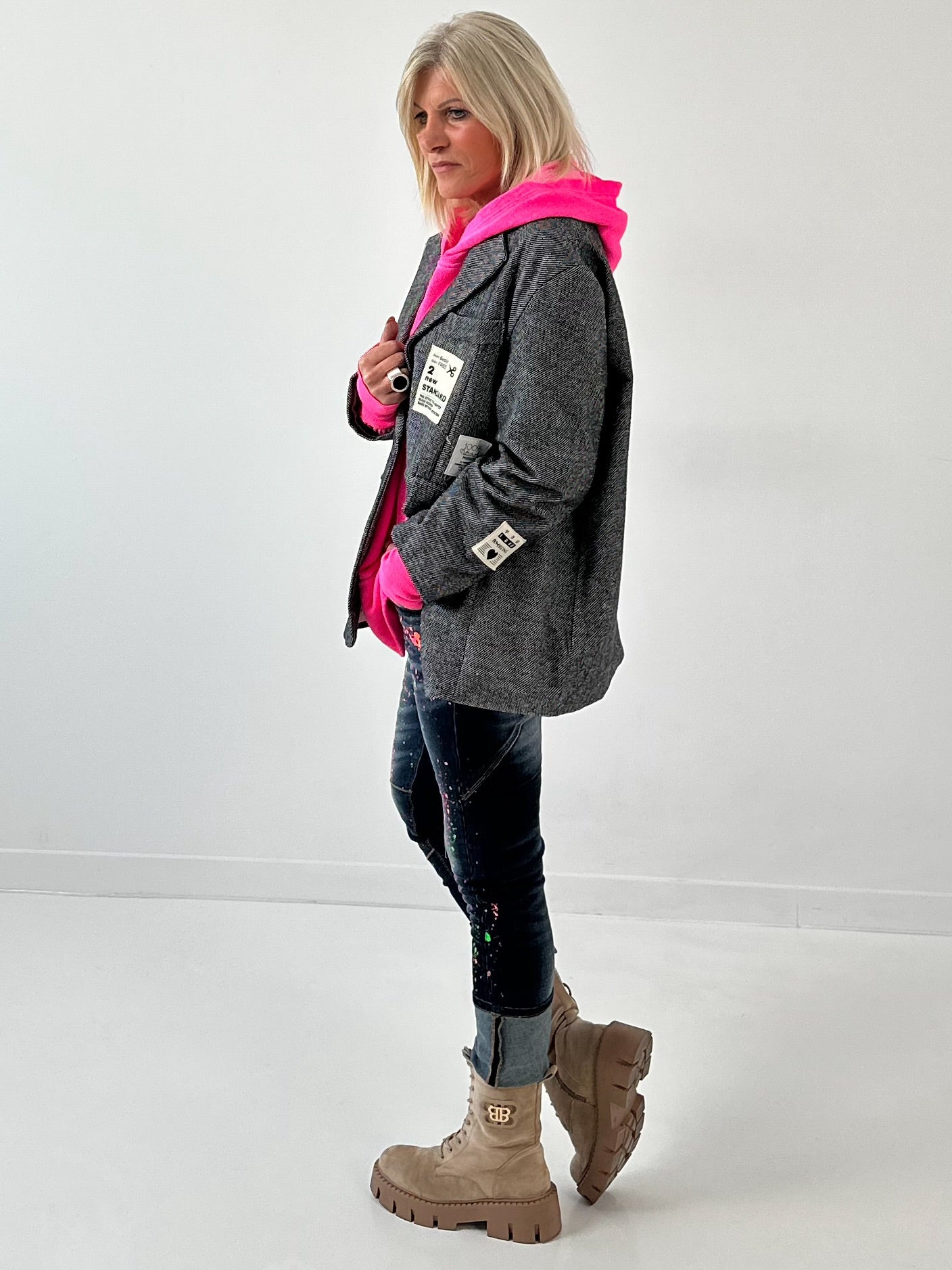 Blazer "Modell "Retro Reframe" - anthrazit