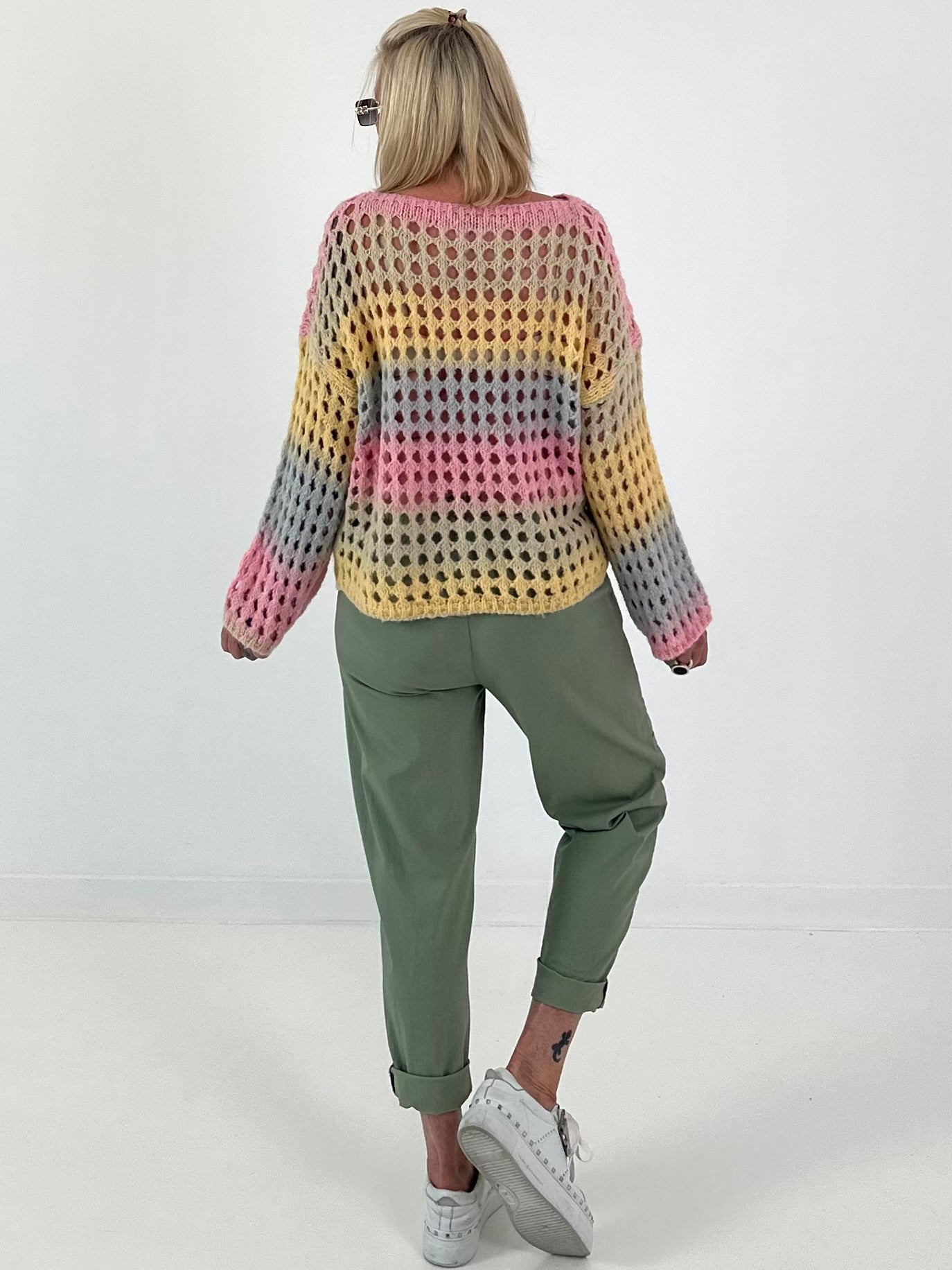 Grobstrickpullover mit Farbverlauf - mehrfarbig