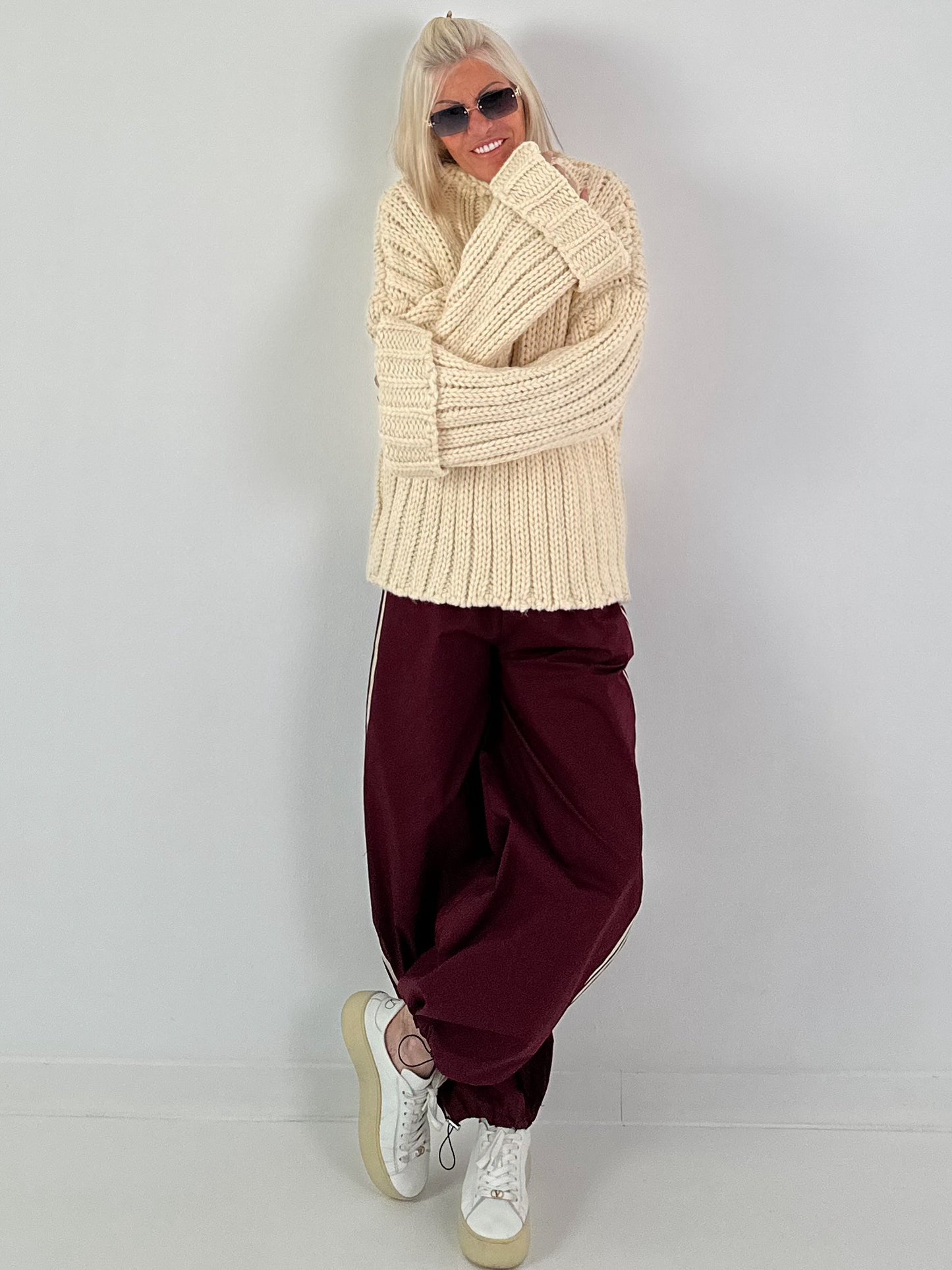 Chunky knit sweater - beige