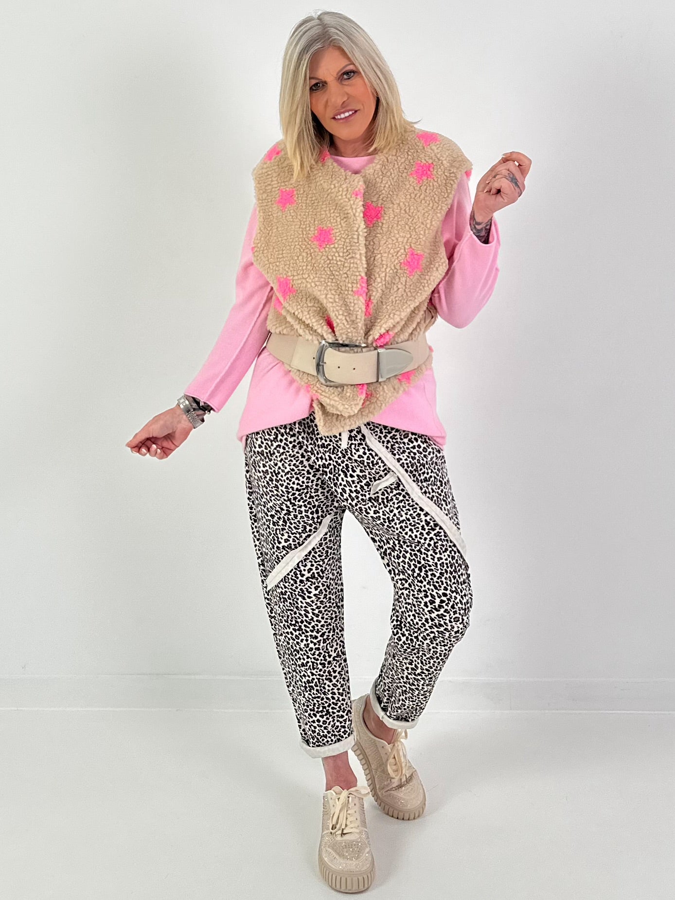 Pullover mit Rundhals - rosa