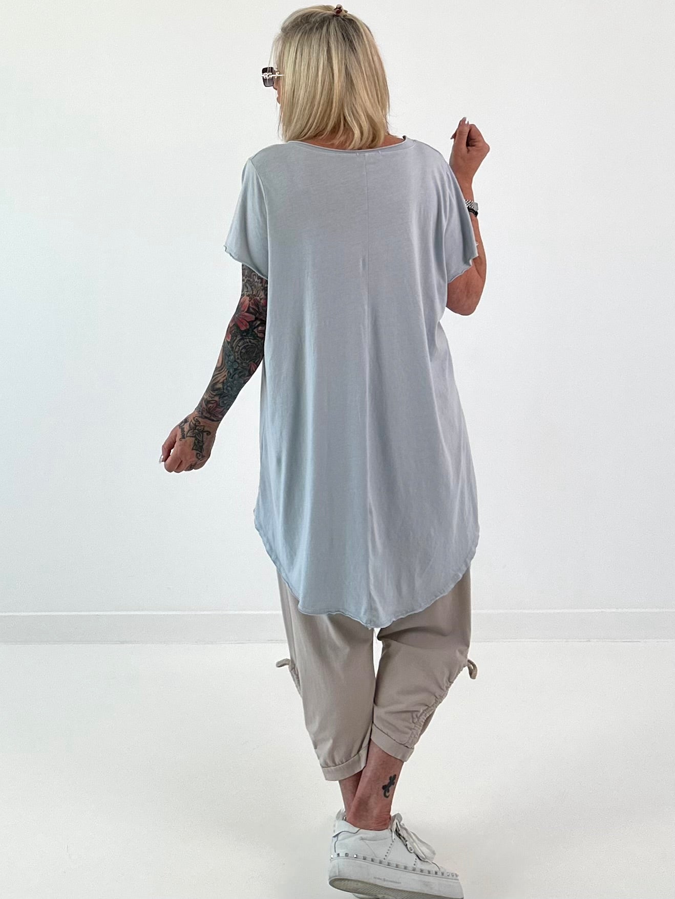 Oversized T-Shirt - hellgrau