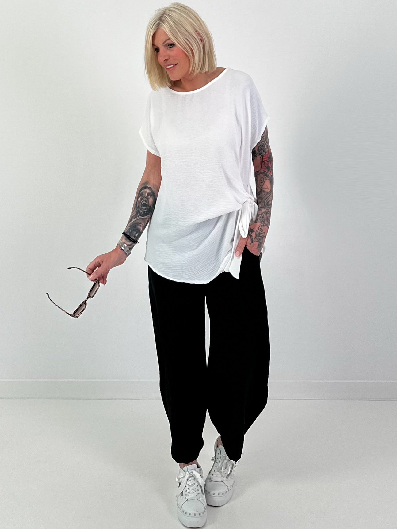 Light Balloon Trousers - black