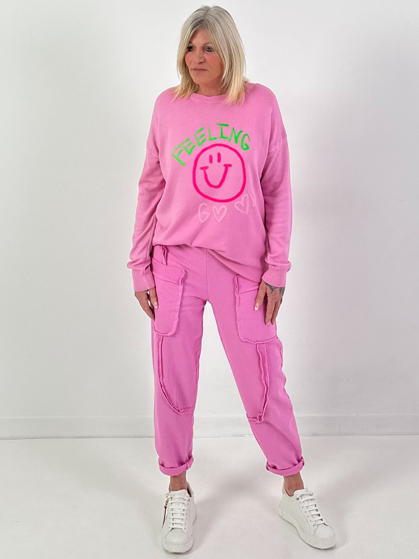 Hose Modell "Urban Pocket Flair" - rosa