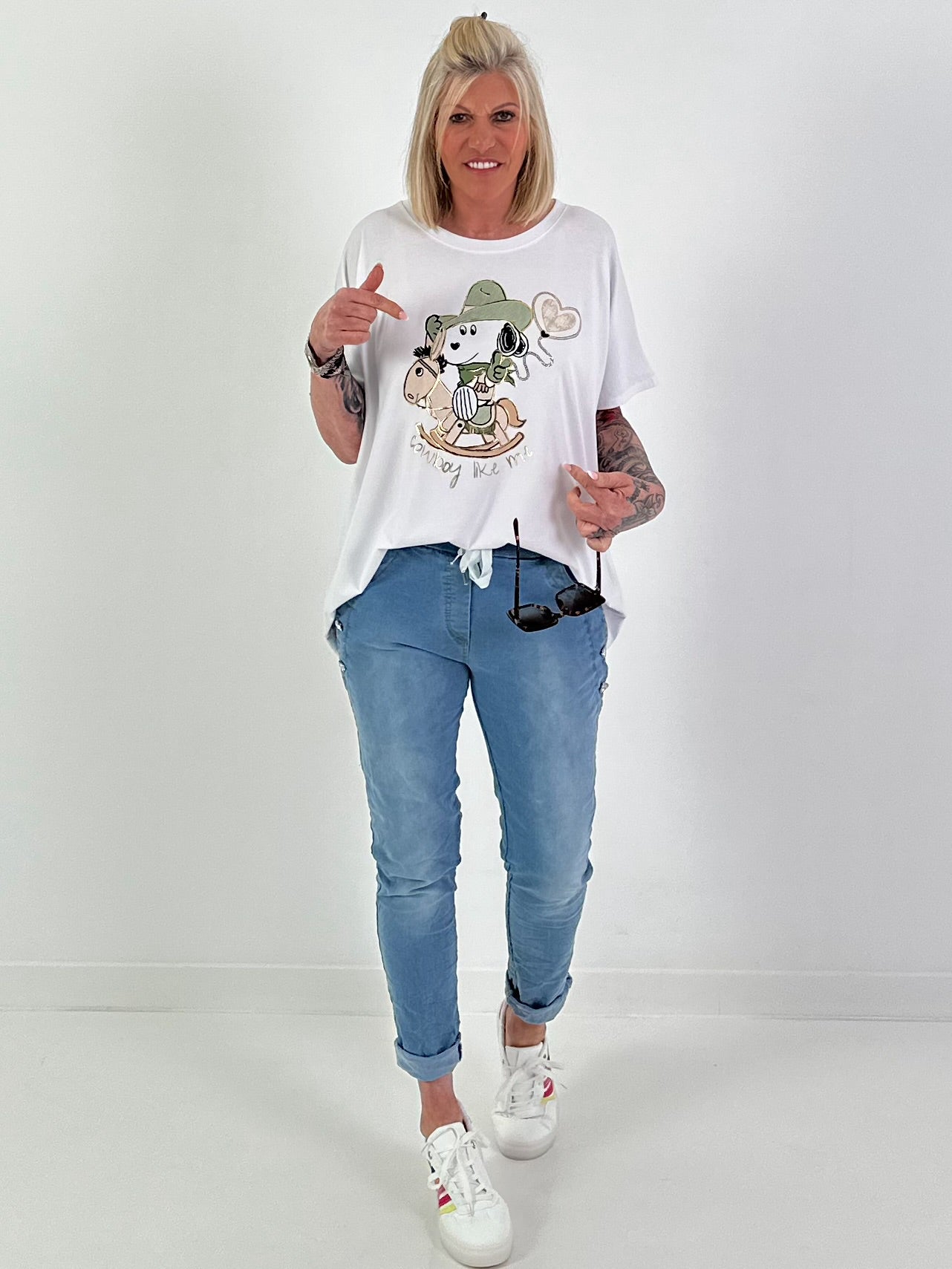 T-Shirt Cowboy - white