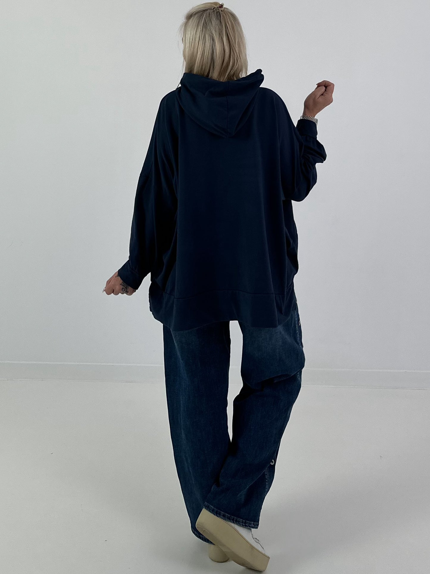 Oversized Hoodie Awesome - night blue
