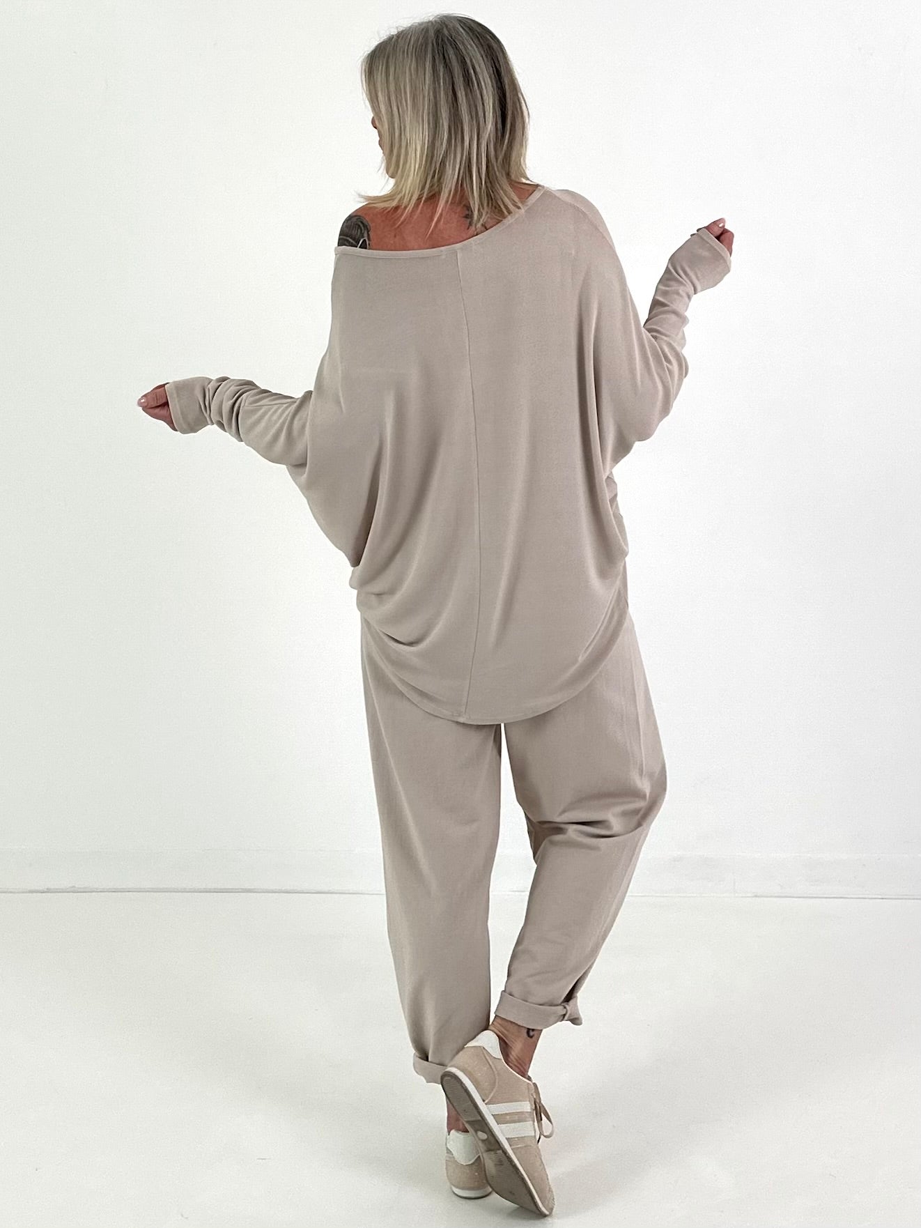 Oversized Pullover Vespa - beige