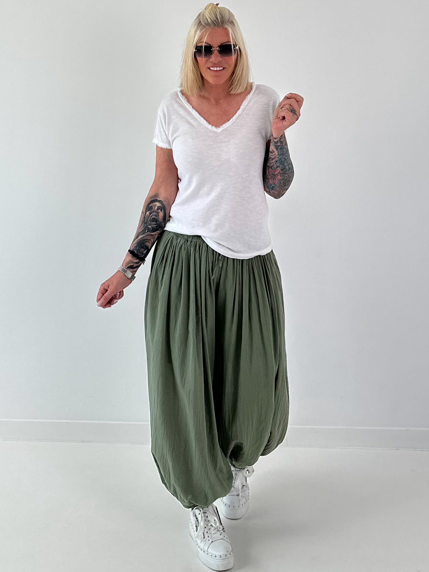 Rib T-shirt stonewashed - white
