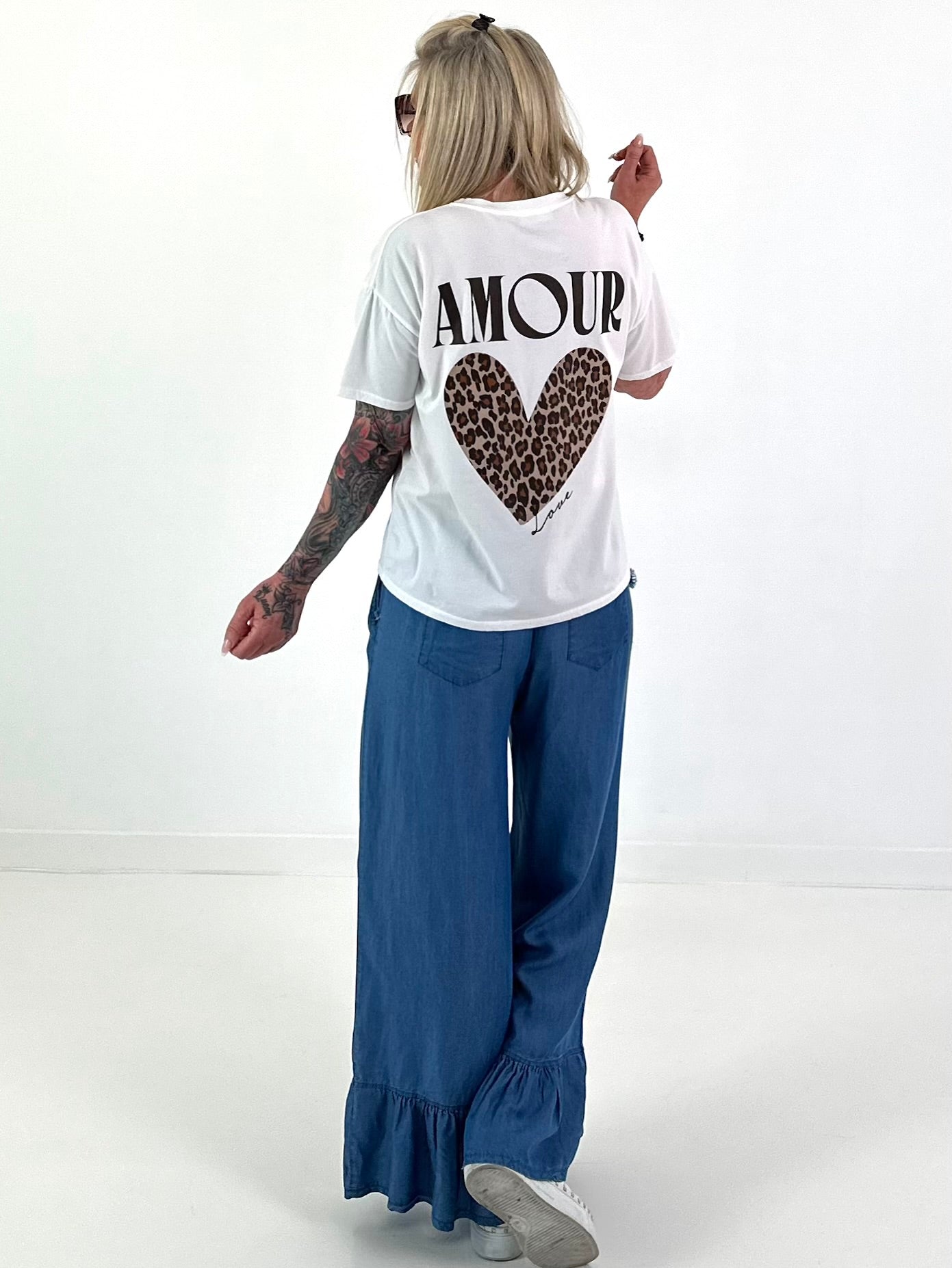 T-Shirt Amour Leo - weiss-beige