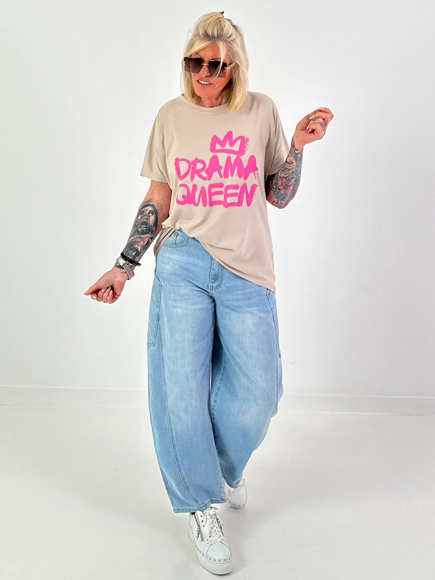 T-Shirt Drama Queen - beige