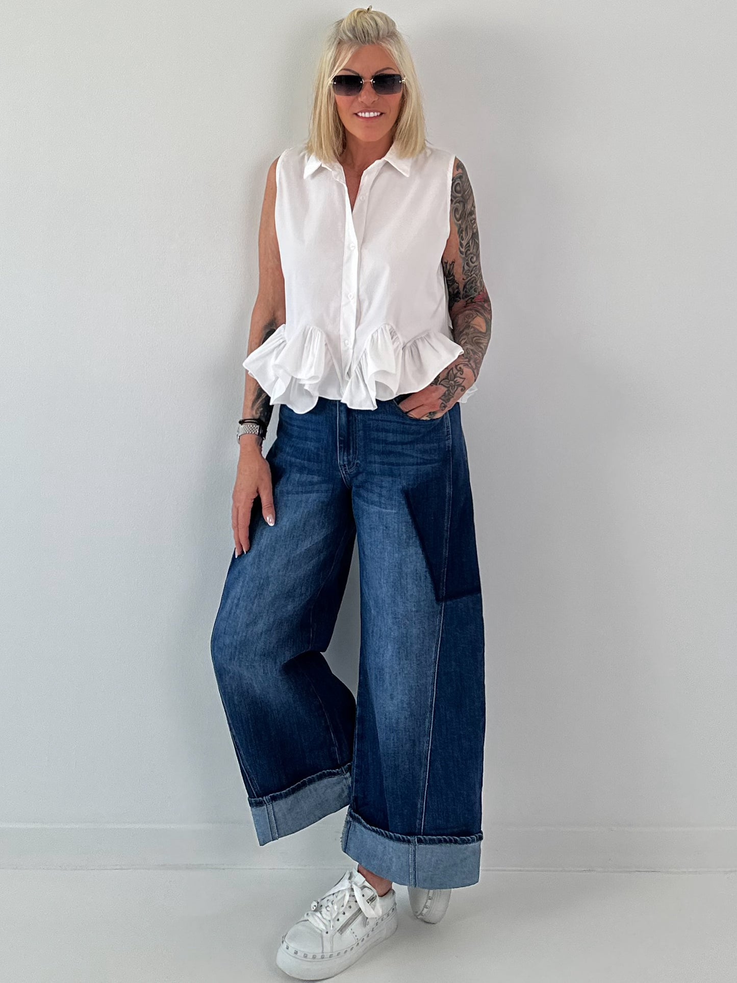 Wide-leg jeans - denim