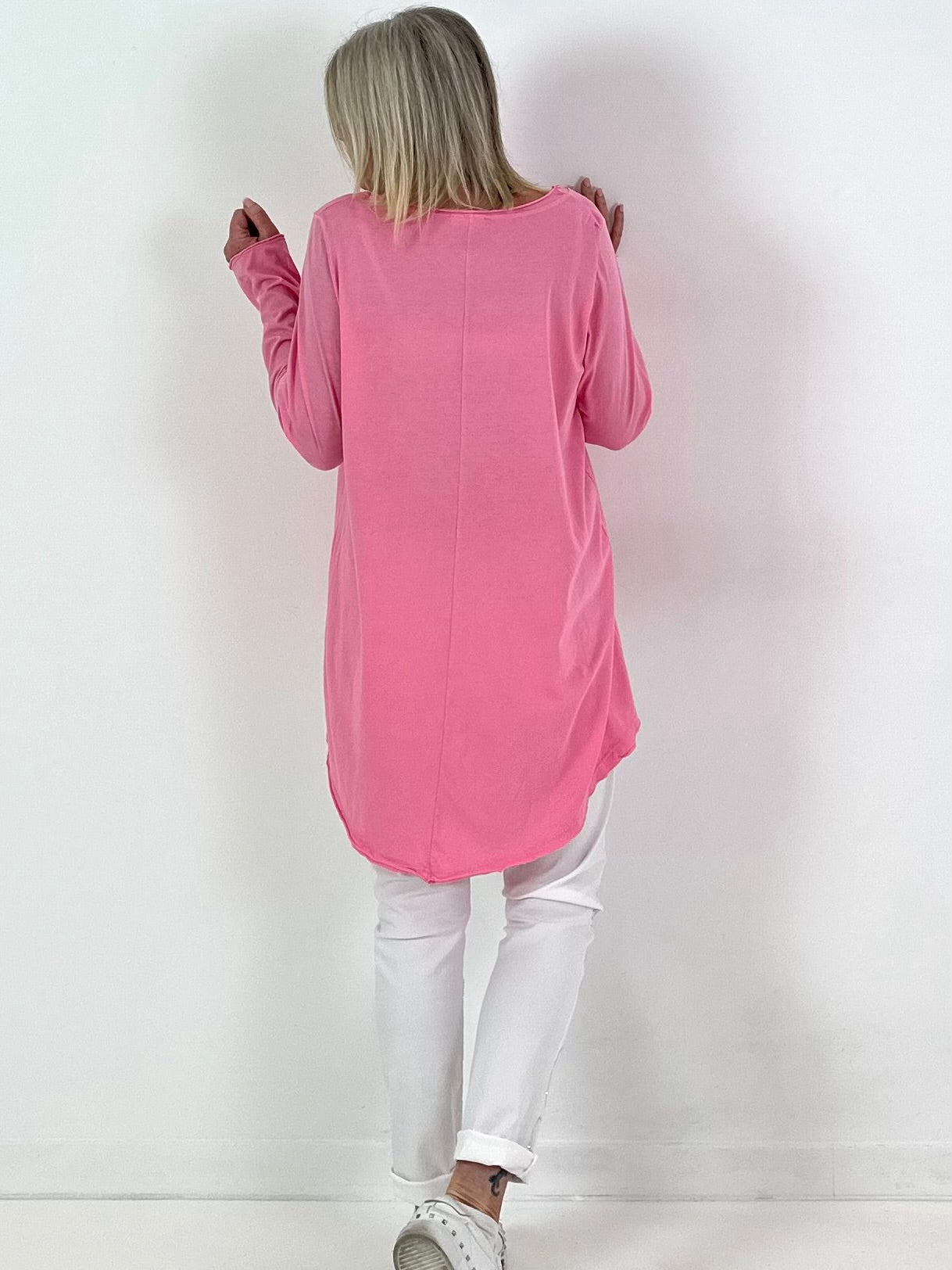 Oversized Shirt "Modell "Easy Flow" - rosa